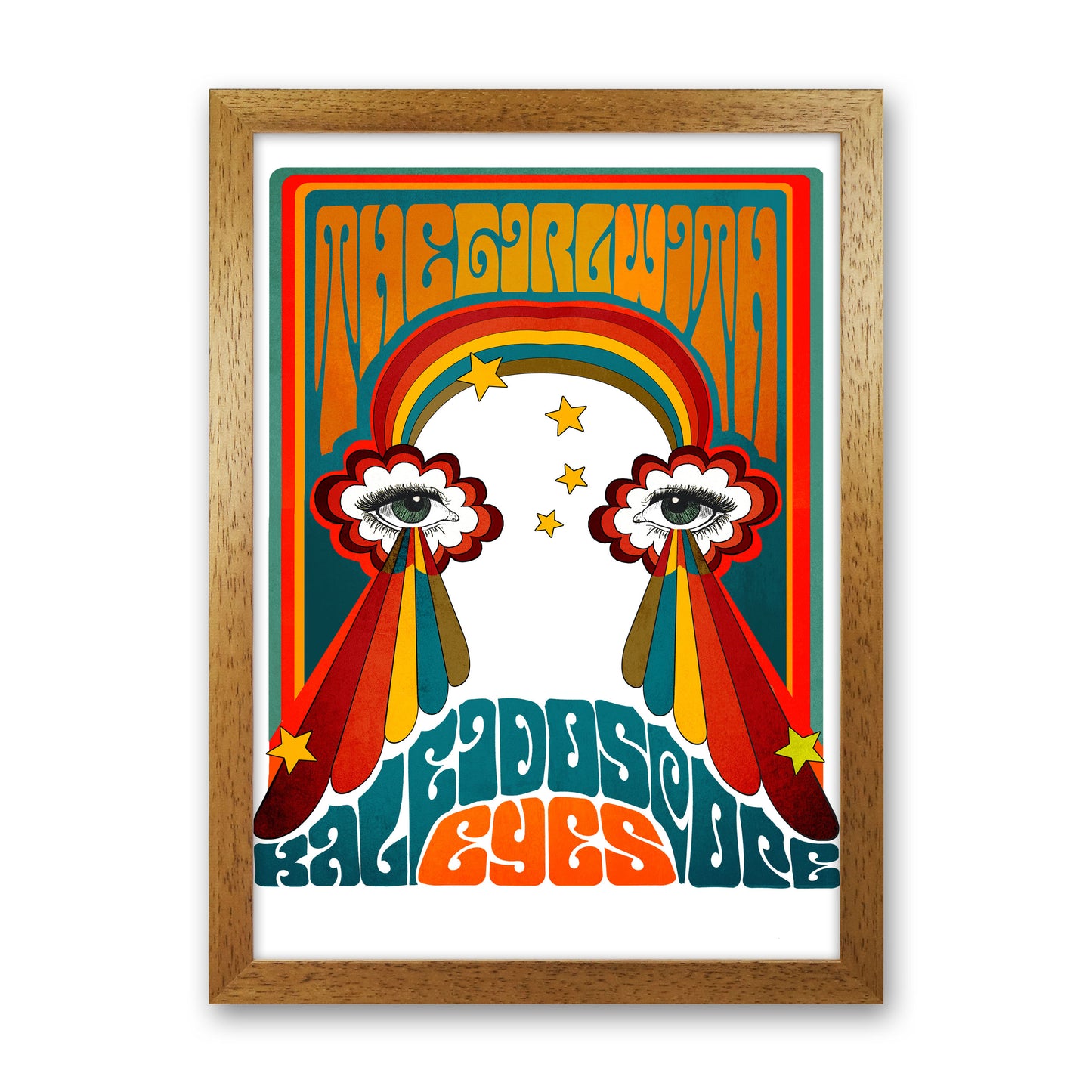 Kaleyesnewfinalsmall Art Print by Inktally Oak Grain