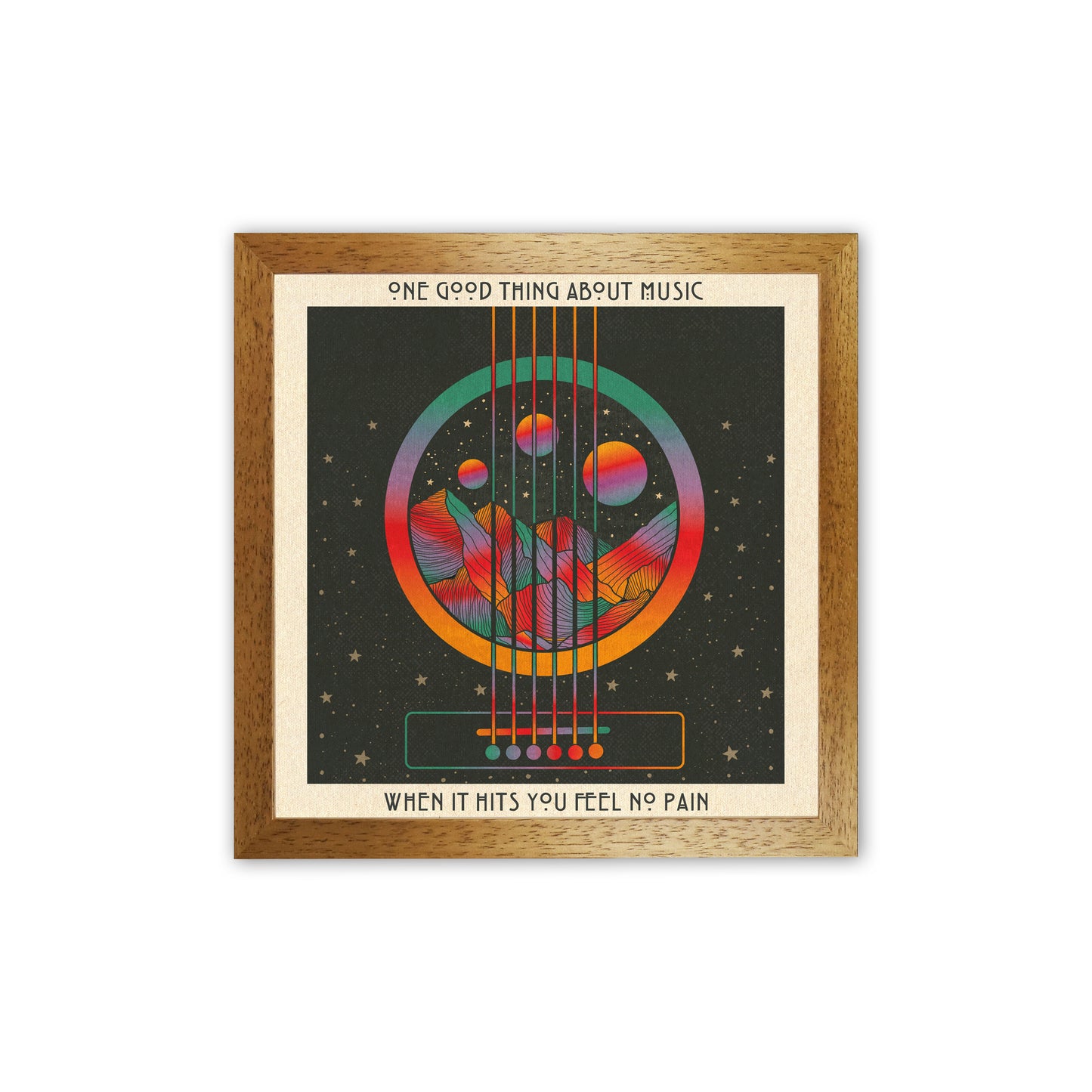 Trench Town Rock Art Print by Inktally Oak Grain