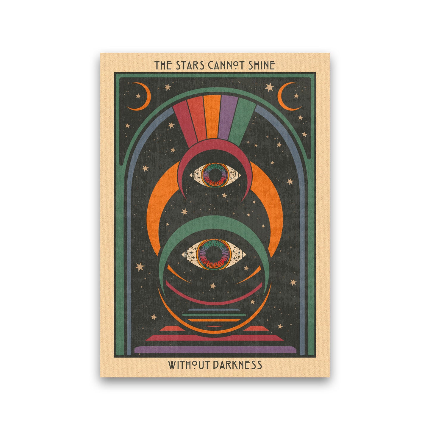 Darkness Psychedelic Illustration Art Print by Inktally Print Only