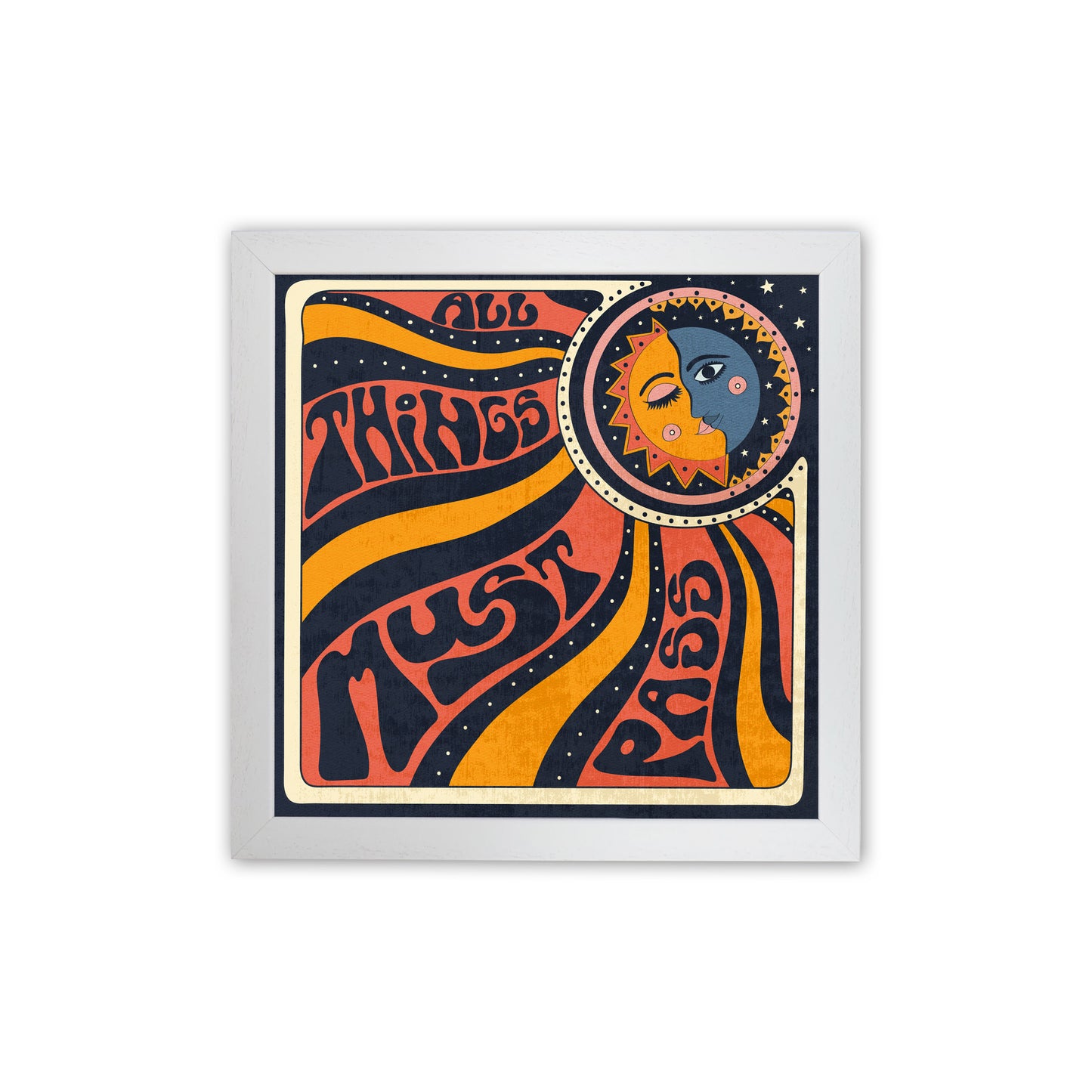 All Things Must Pass 7200 Art Print by Inktally White Grain