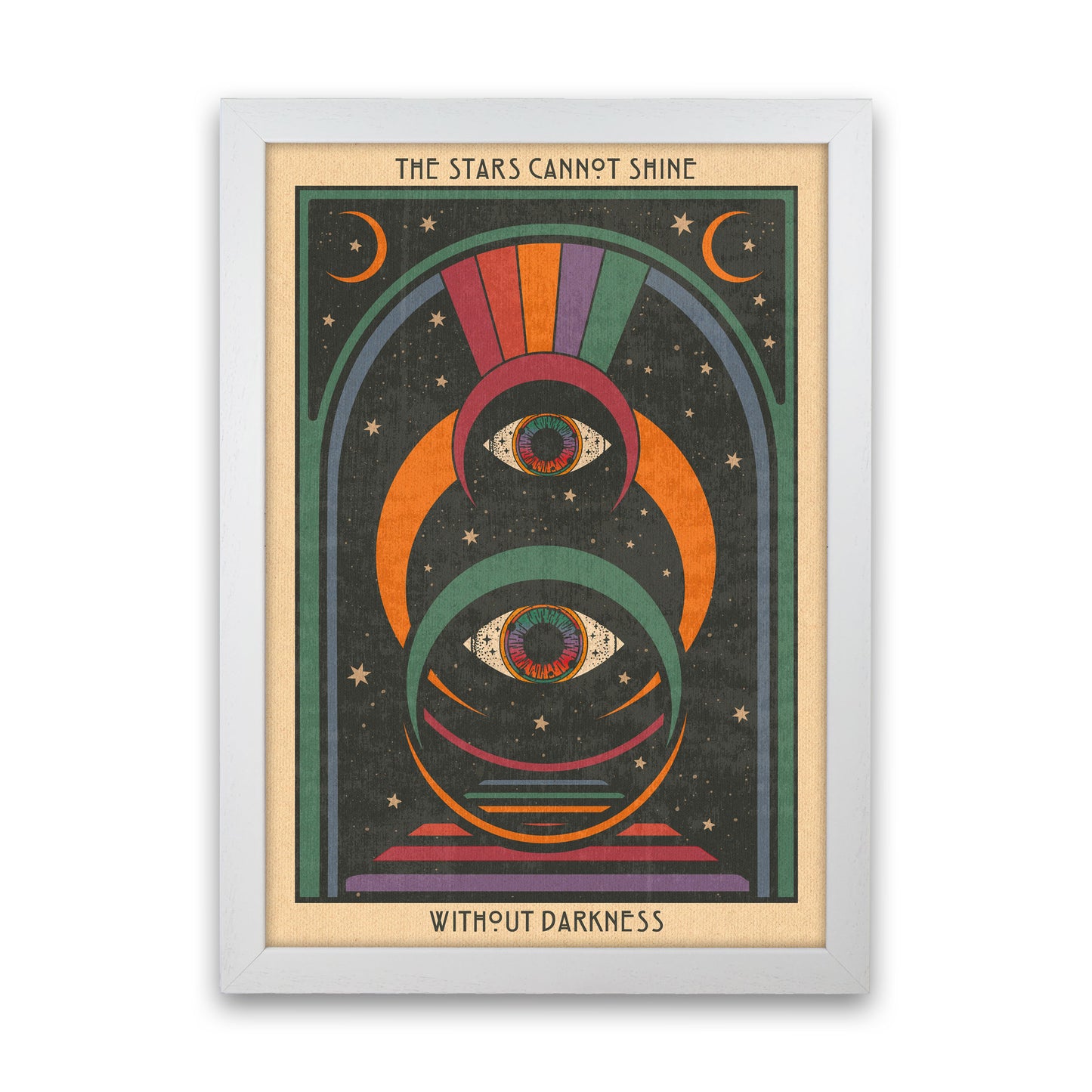 Darkness - For Print Art Print by Inktally White Grain