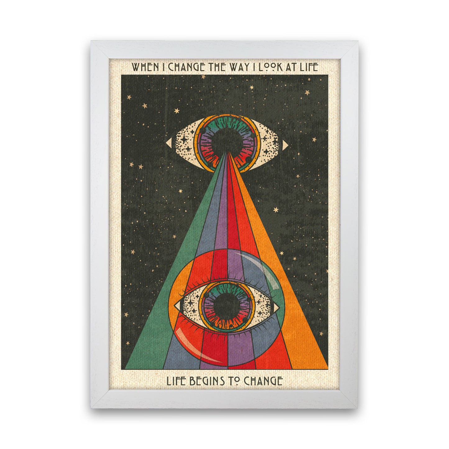 Life Begins To Change - A3 Art Print by Inktally White Grain