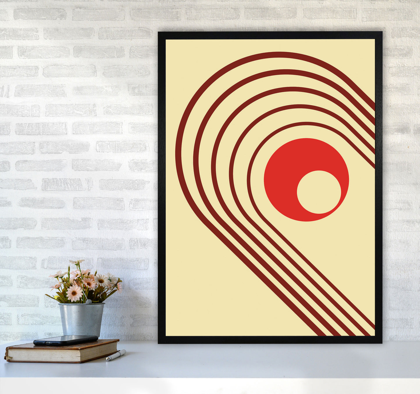 Minimal Geometric Series - 37 Art Print by Jason Stanley A1 White Frame