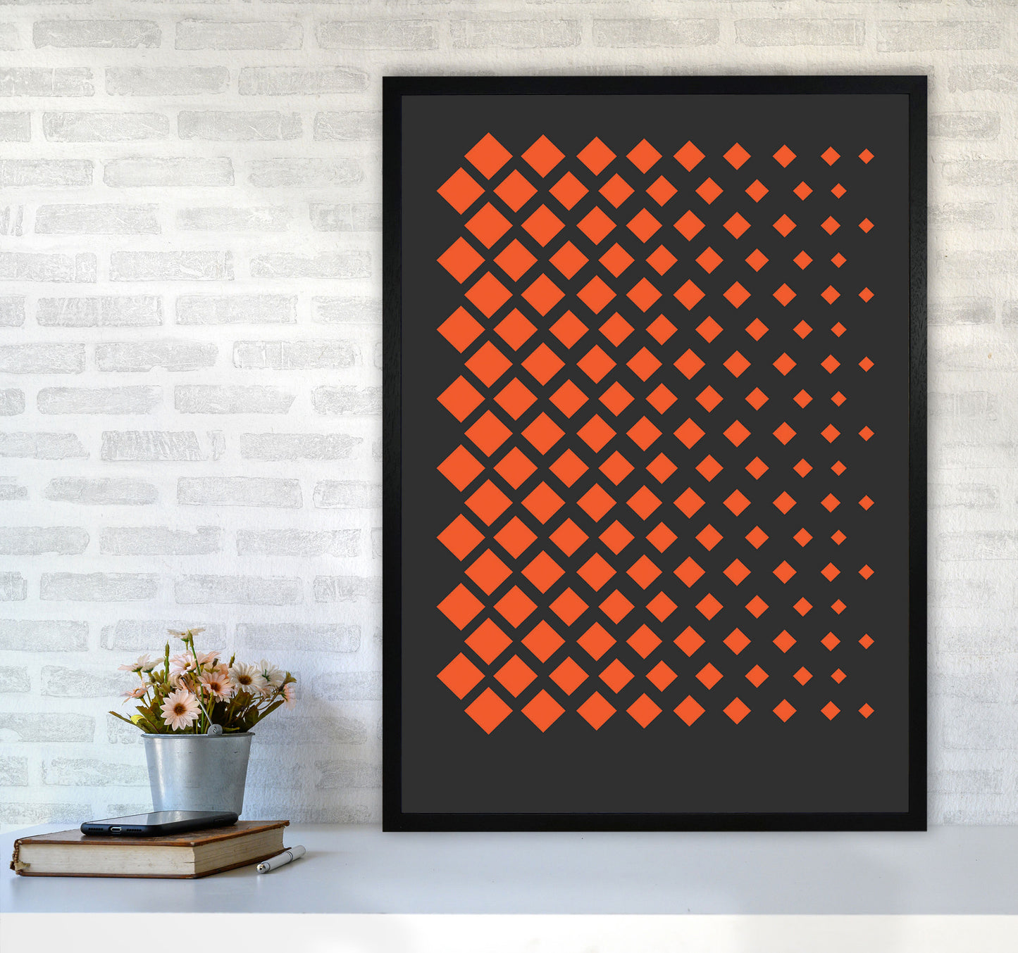 Minimal Geometric Series - 33 Art Print by Jason Stanley A1 White Frame