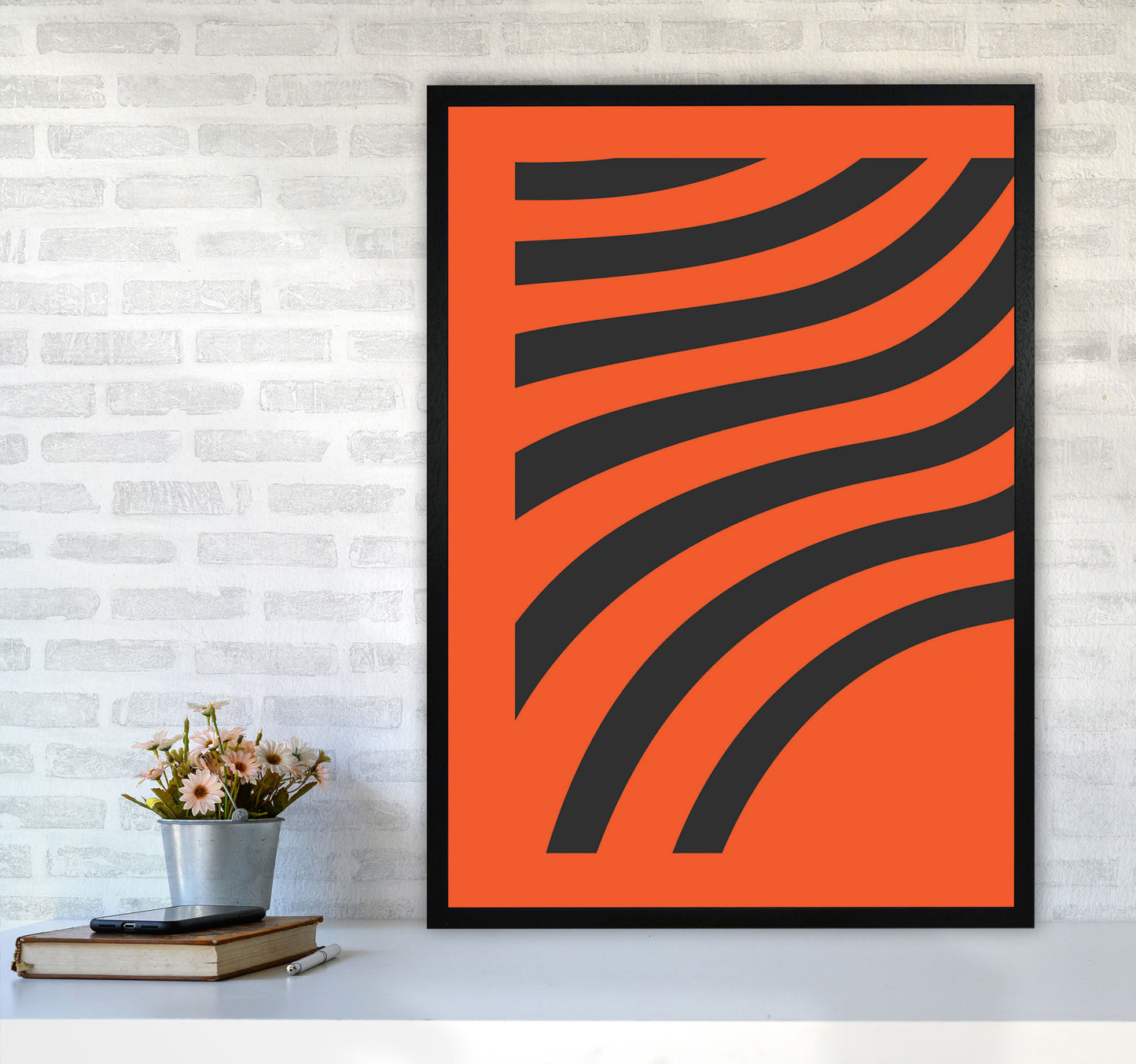 Minimal Geometric Series - 15 Art Print by Jason Stanley A1 White Frame