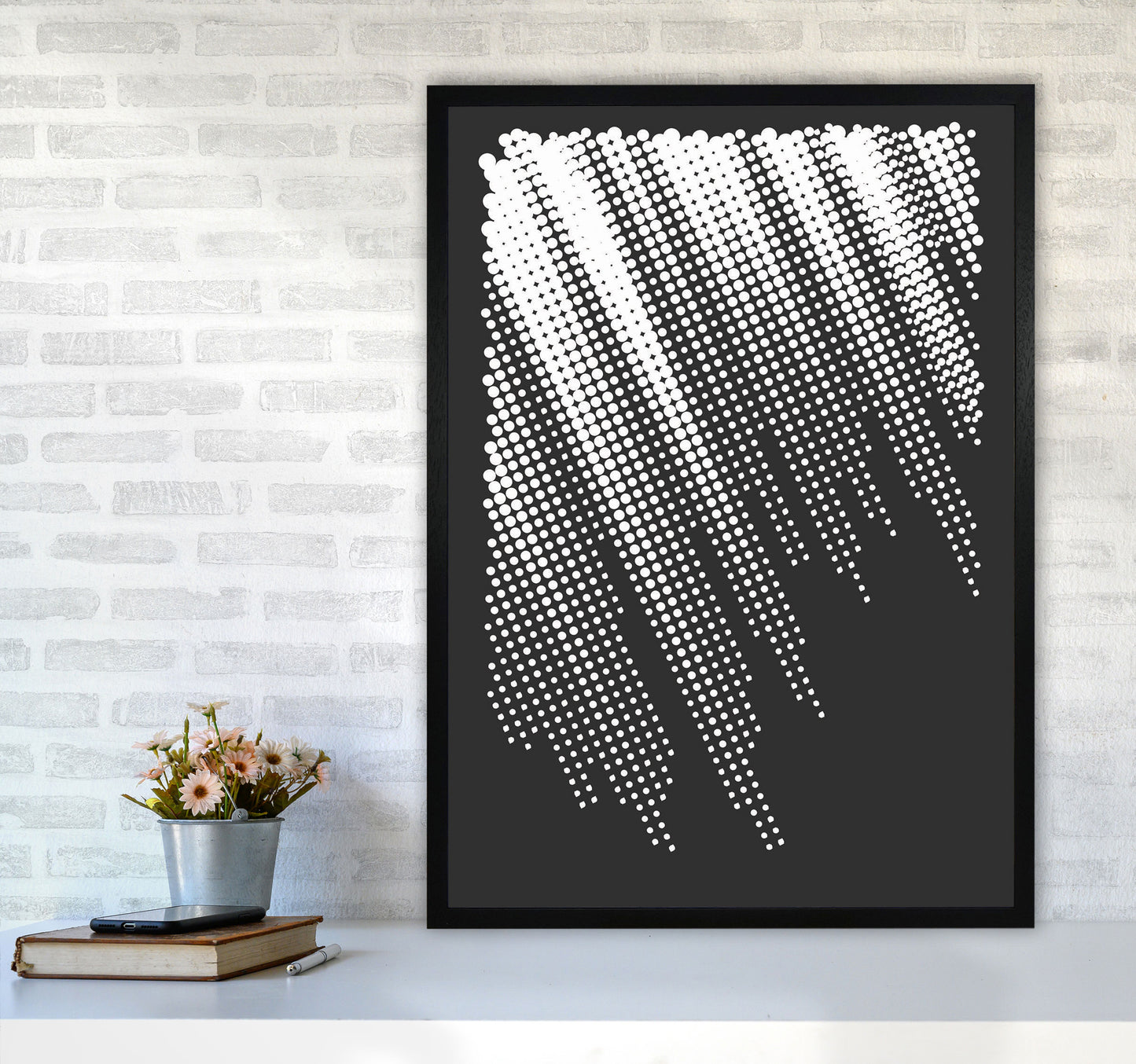 Minimal Geometric Series - 40 Art Print by Jason Stanley A1 White Frame