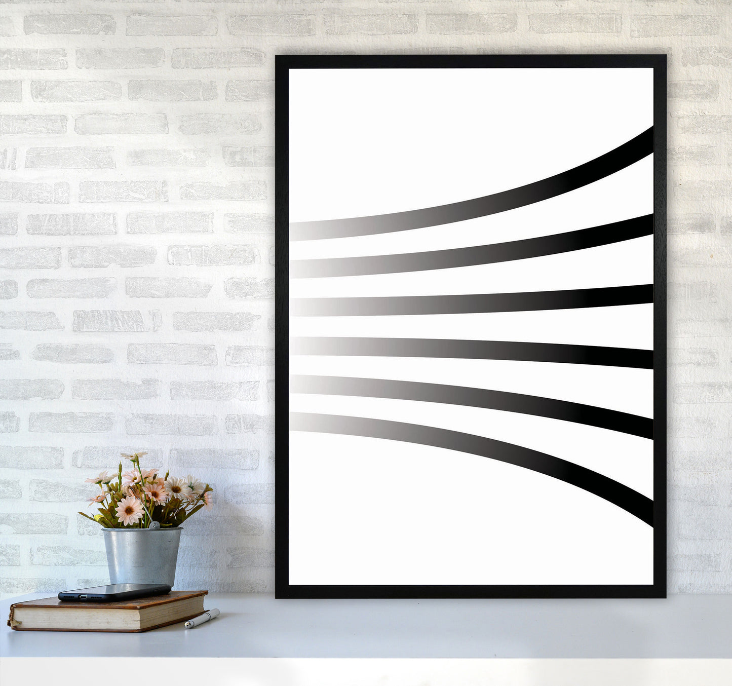 Minimal Geometric Series - 1 Art Print by Jason Stanley A1 White Frame