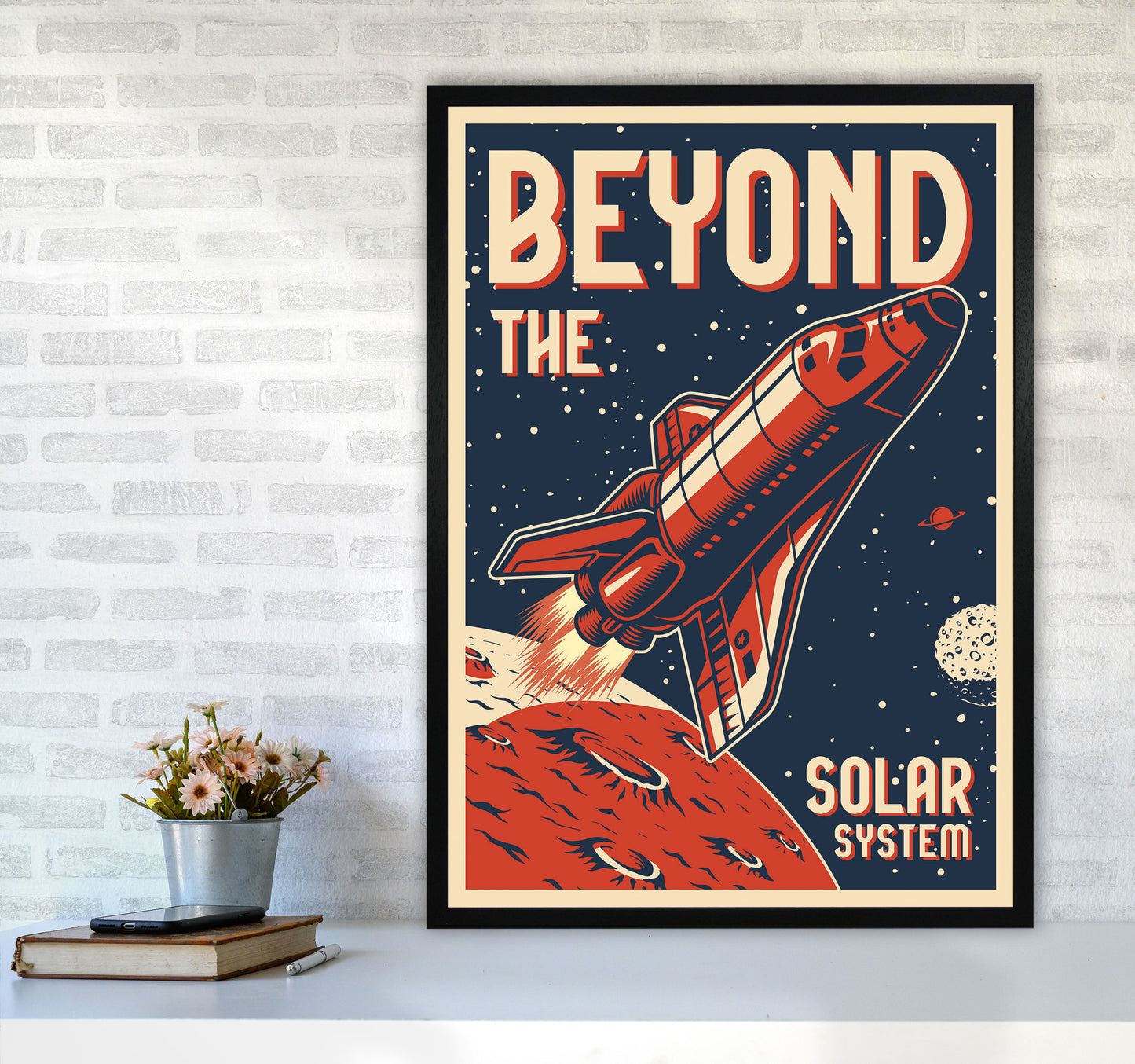 Outer Space Series - #14 Art Print by Jason Stanley A1 White Frame