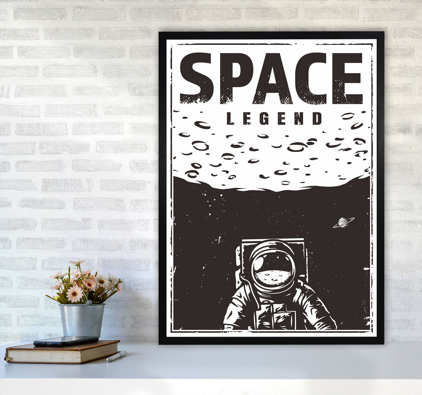 Outer Space Series - #19 Art Print by Jason Stanley A1 White Frame