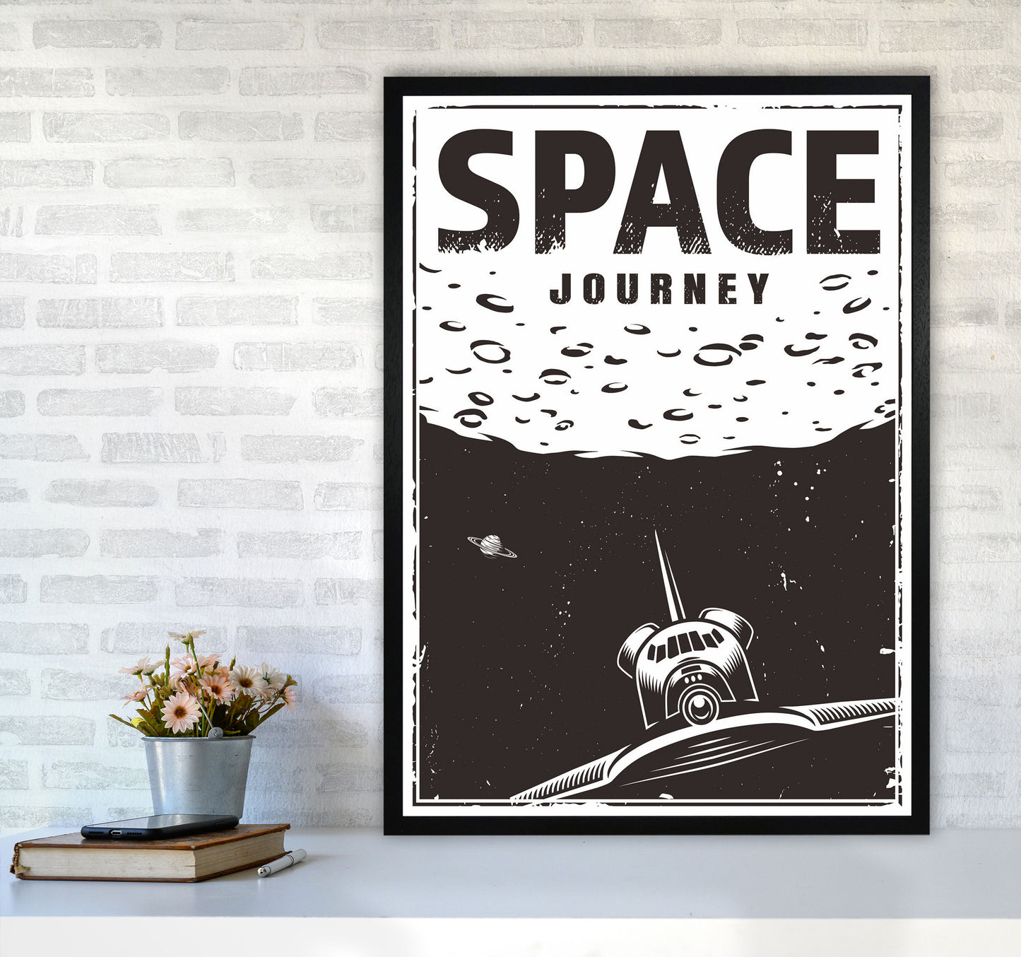 Outer Space Series - #20 Art Print by Jason Stanley A1 White Frame
