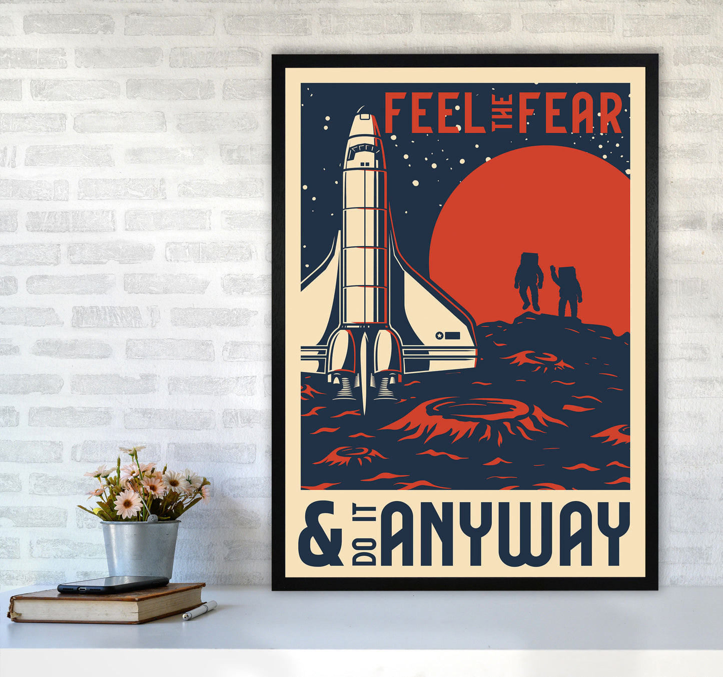Outer Space Series - #17 Art Print by Jason Stanley A1 White Frame