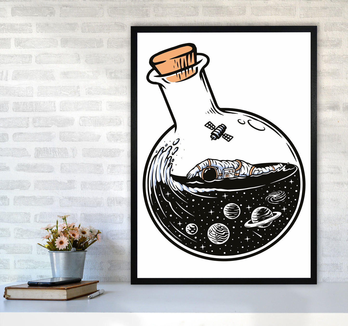 Good Day For A Swim Art Print by Jason Stanley A1 White Frame