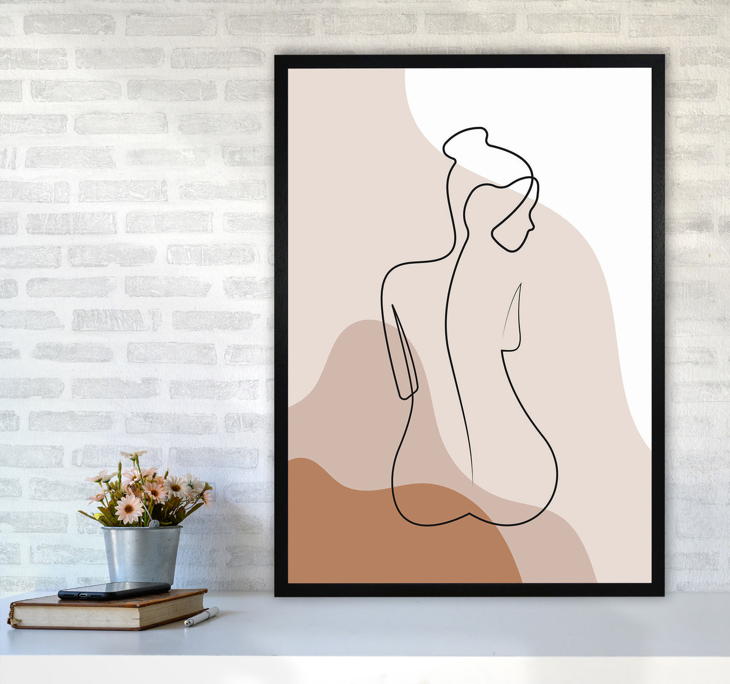 Female Figure II Art Print by Jason Stanley A1 White Frame