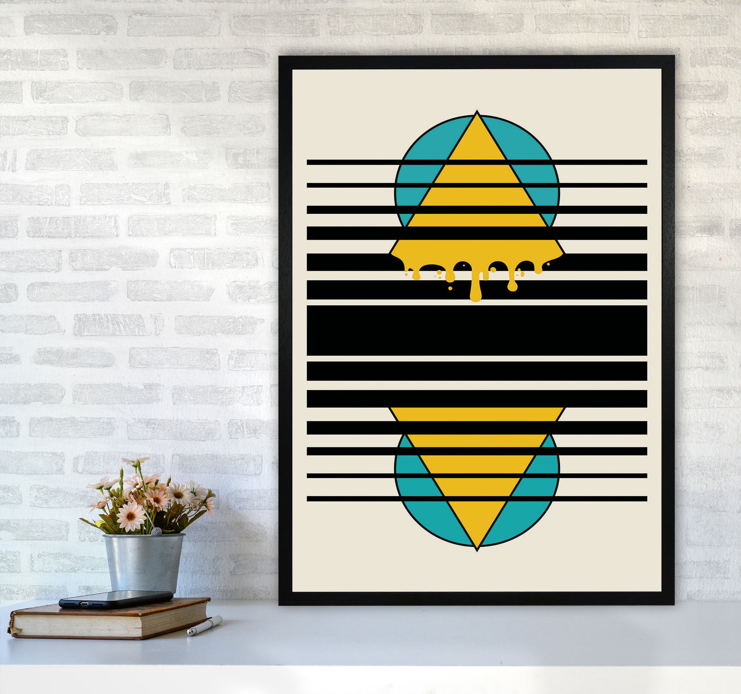 Melting Through Art Print by Jason Stanley A1 White Frame