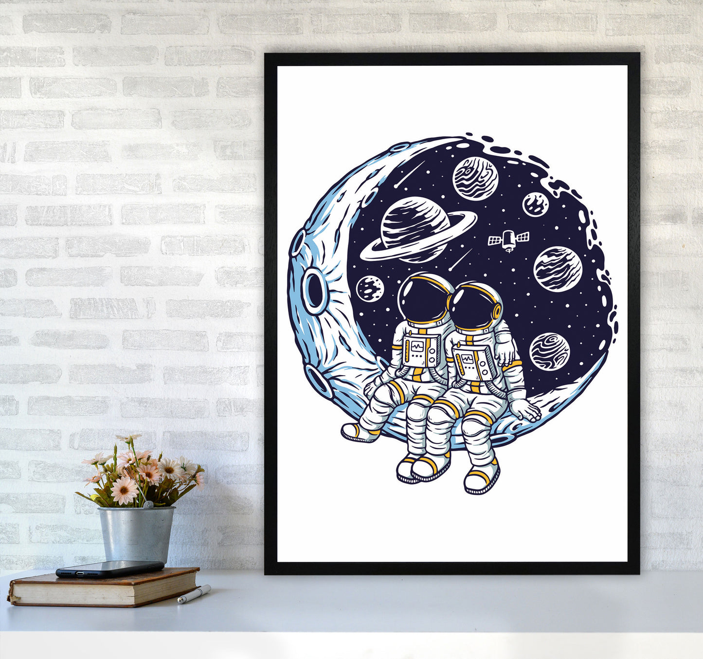 Best Friends Art Print by Jason Stanley A1 White Frame