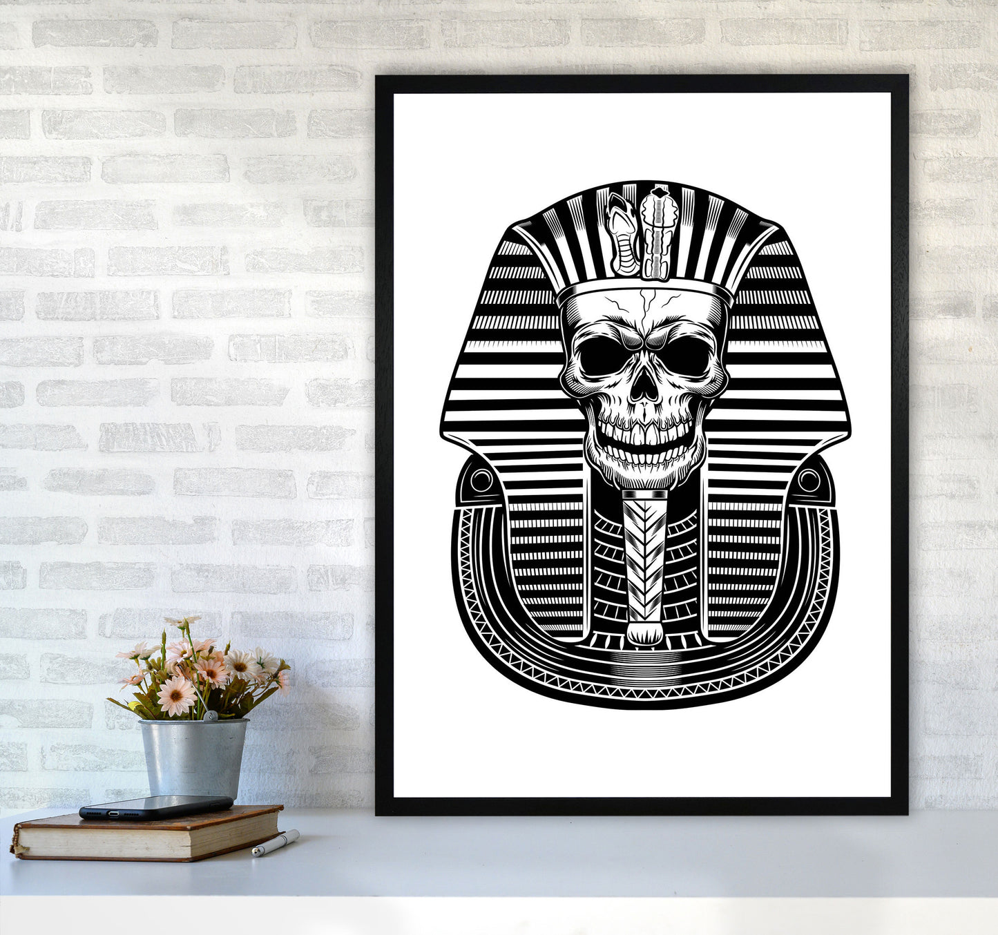 Pharoah Art Print by Jason Stanley A1 White Frame