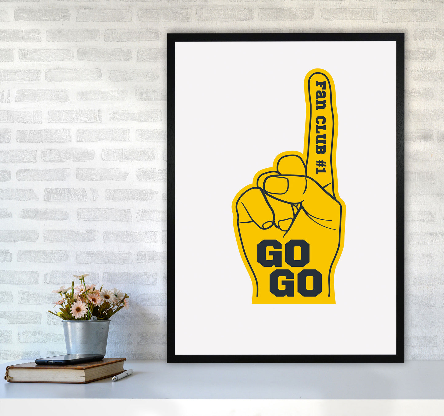 Fan Club Art Print by Jason Stanley A1 White Frame