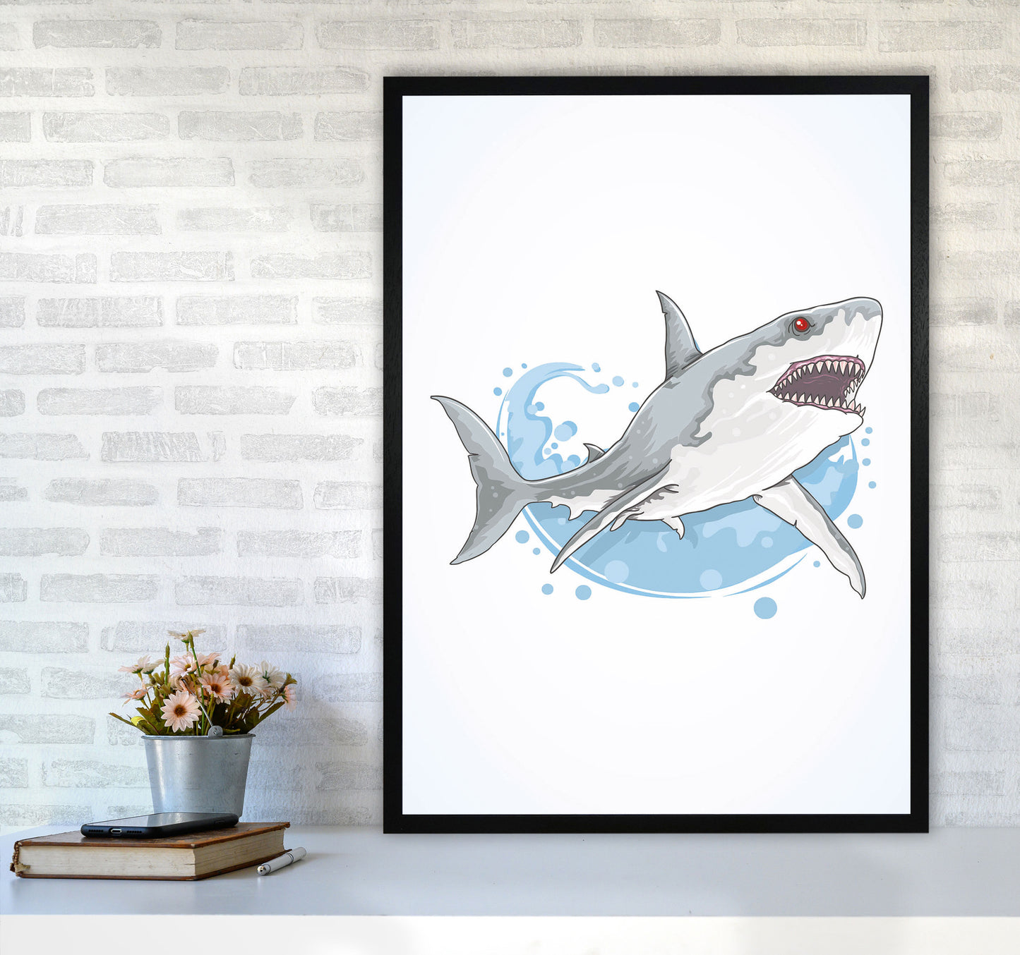 Rarrrrr!! Art Print by Jason Stanley A1 White Frame