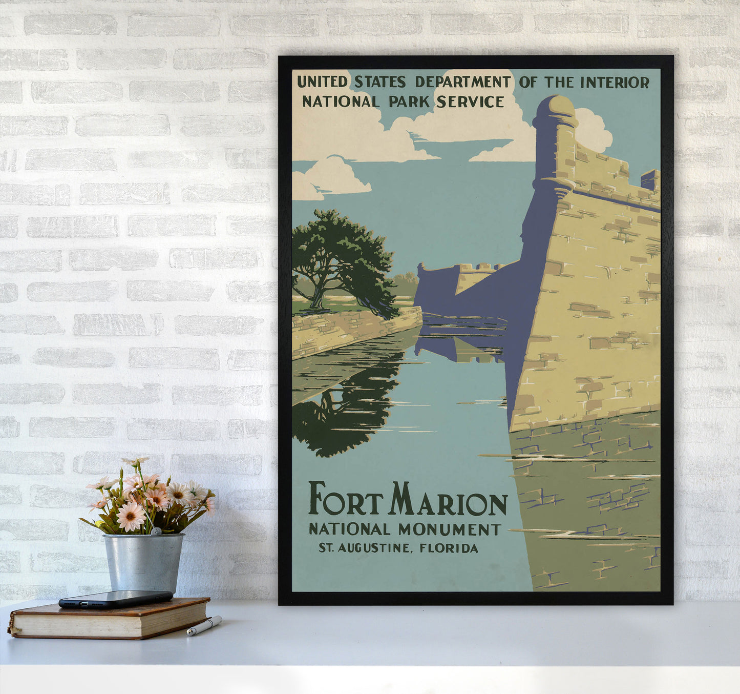 Fort Marion National Park Art Print by Jason Stanley A1 White Frame