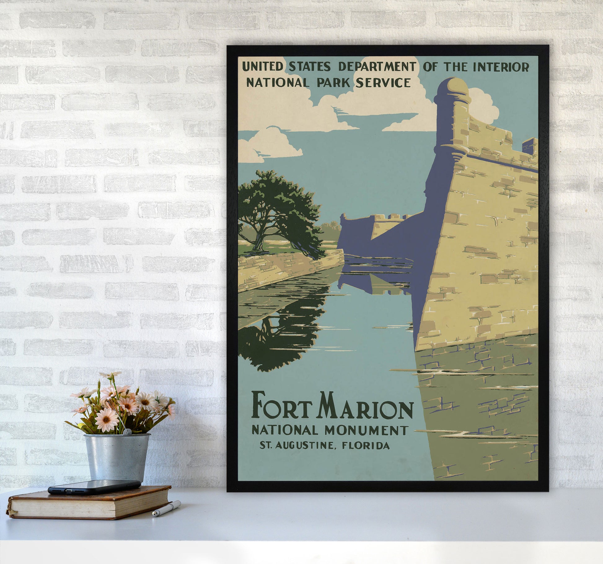 Fort Marion National Park Art Print by Jason Stanley A1 White Frame