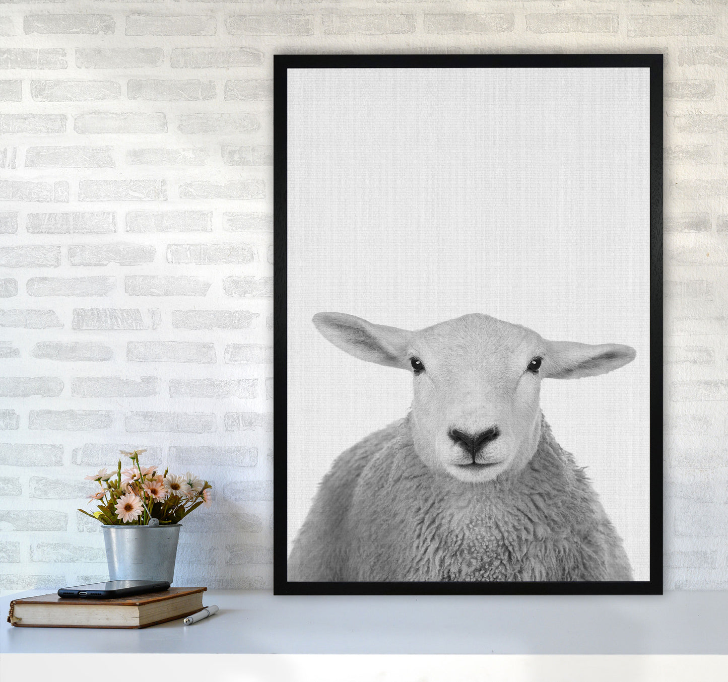 Trust This Wise Sheep Art Print by Jason Stanley A1 White Frame