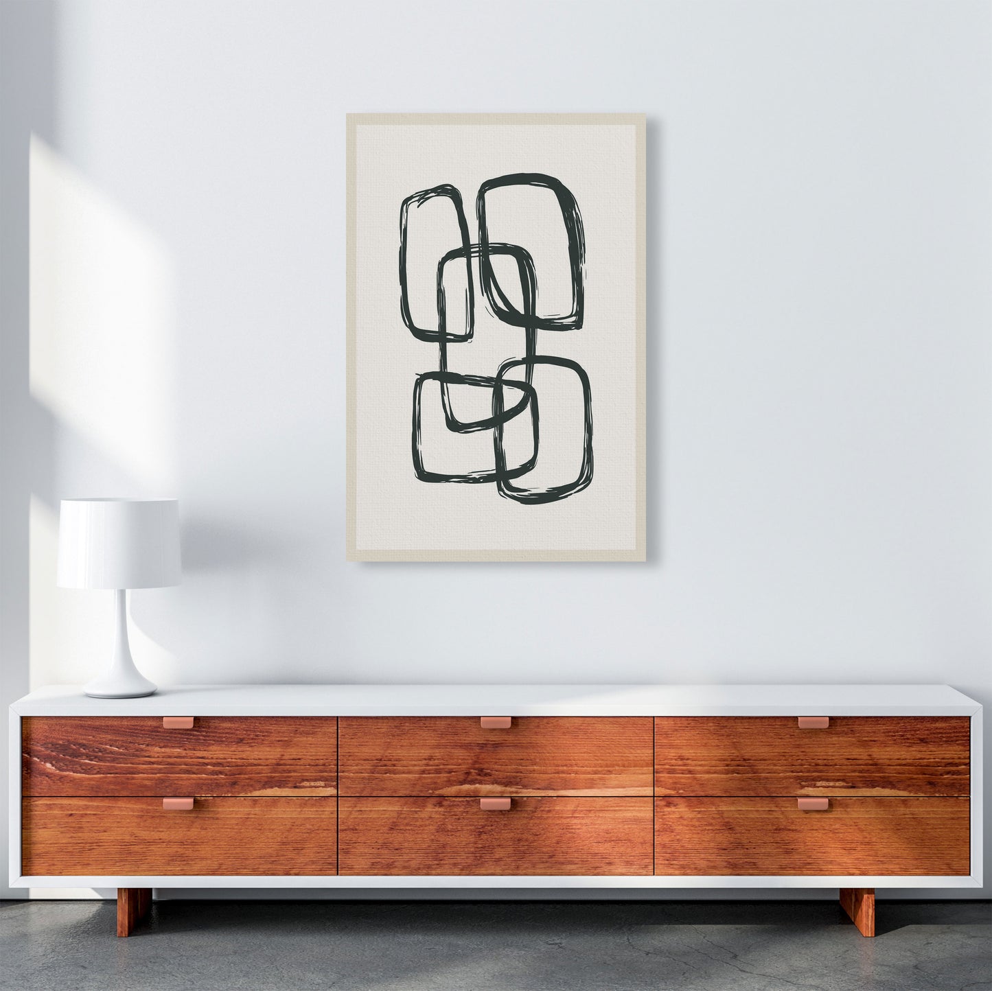 Modern Abstract Shapes 3 Art Print by Jason Stanley A1 Canvas