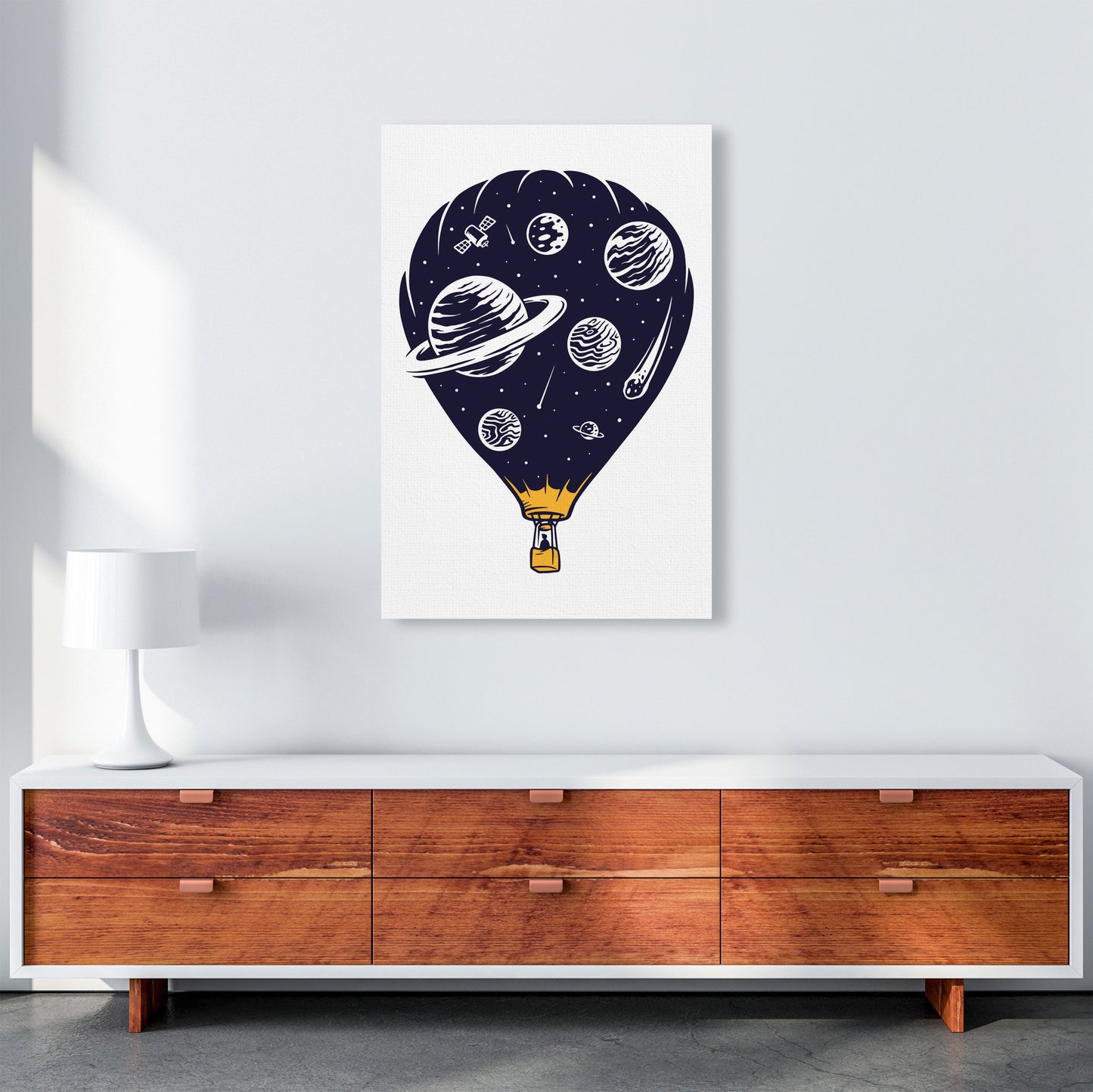 Hot Air Baloon Universe Art Print by Jason Stanley A1 Canvas