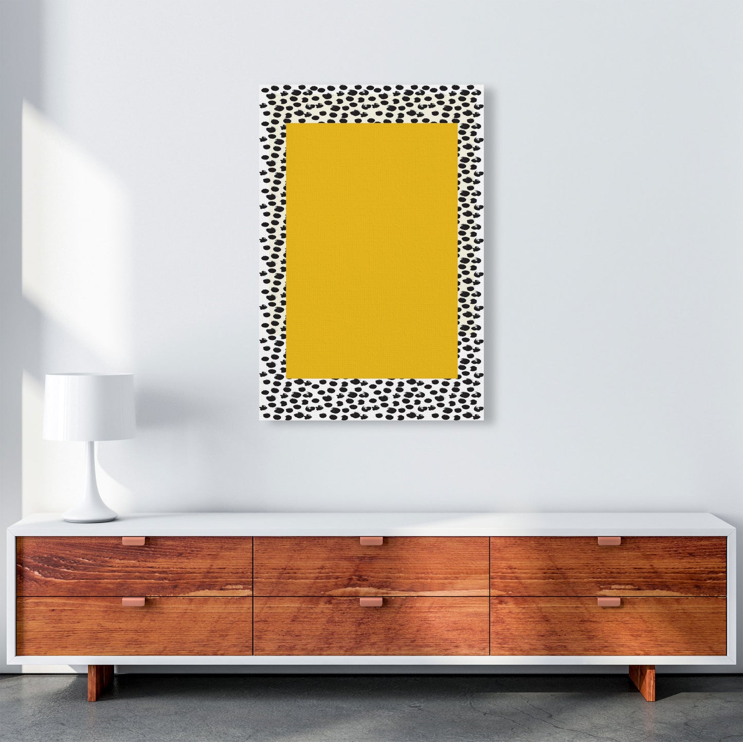 Minimal Yellow Poster Art Print by Jason Stanley A1 Canvas