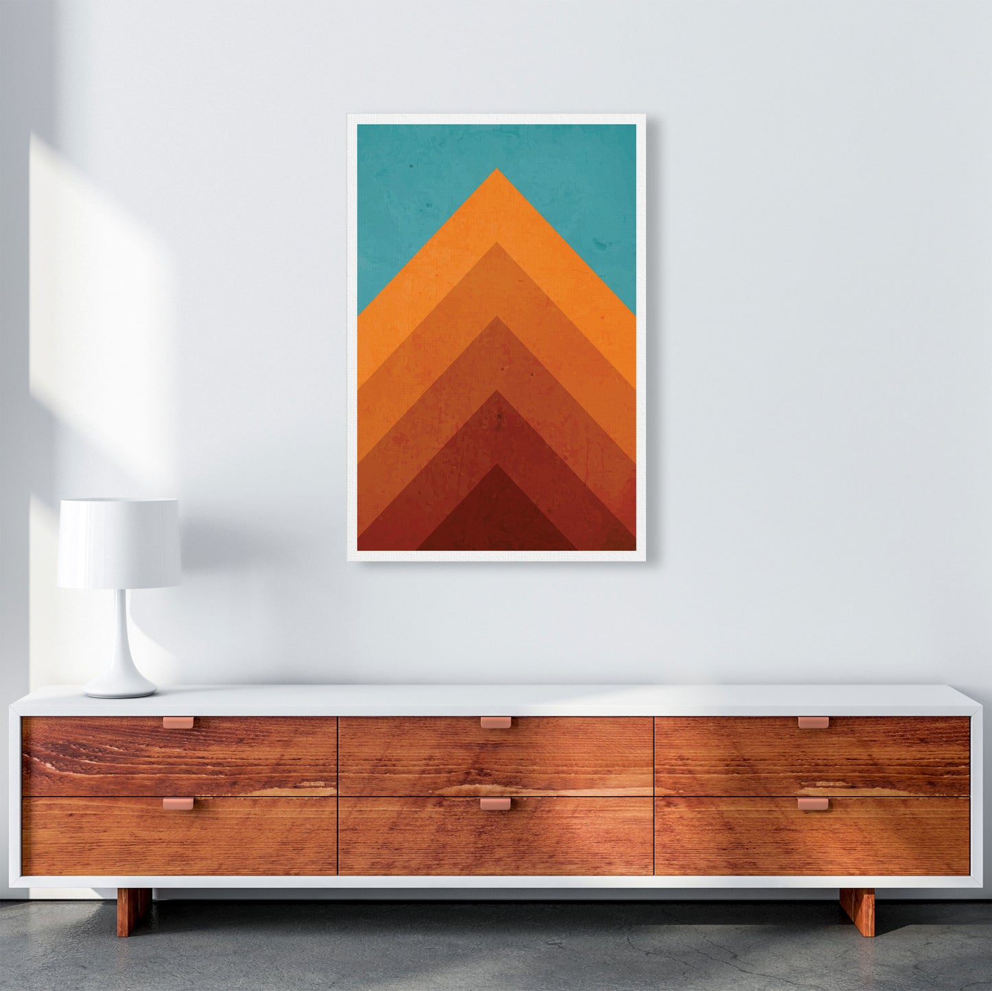Orange Peak Mountain Art Print by Jason Stanley A1 Canvas