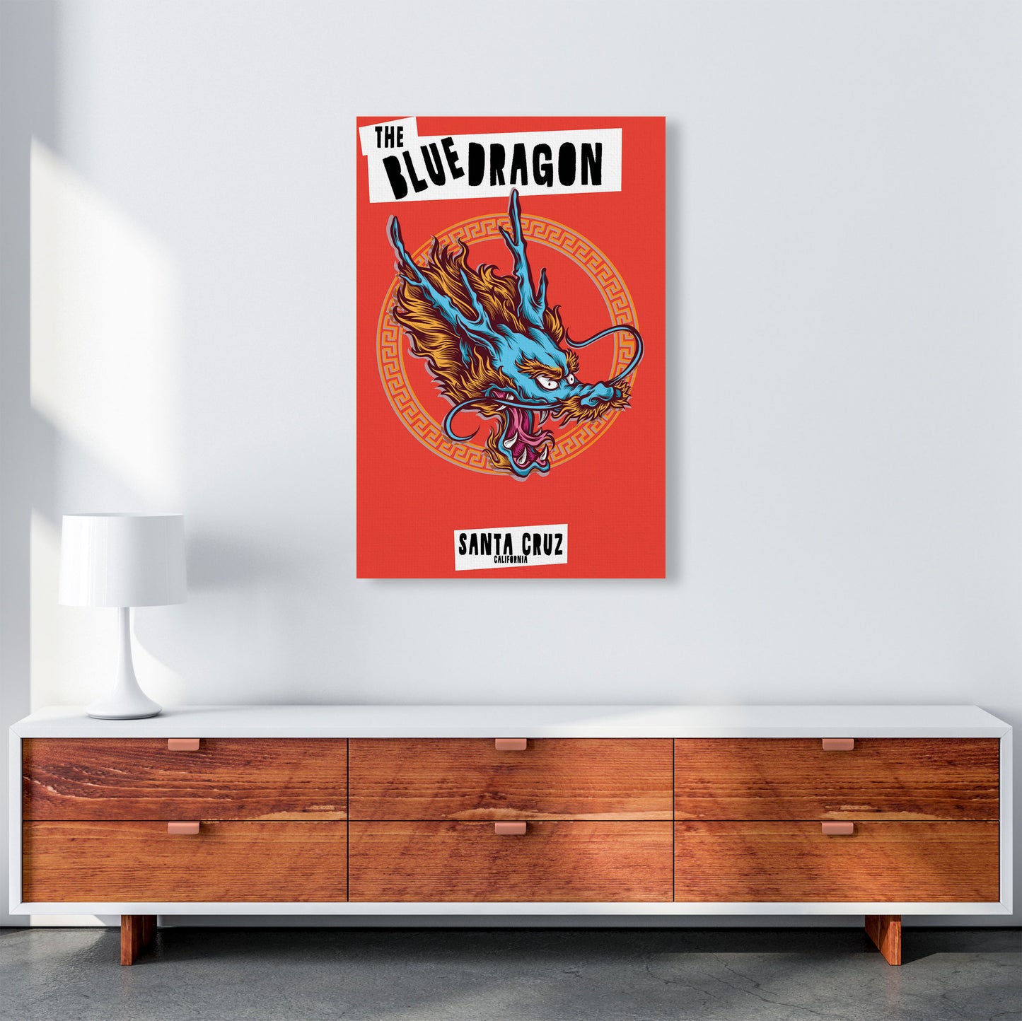 The Blue Dragon Art Print by Jason Stanley A1 Canvas