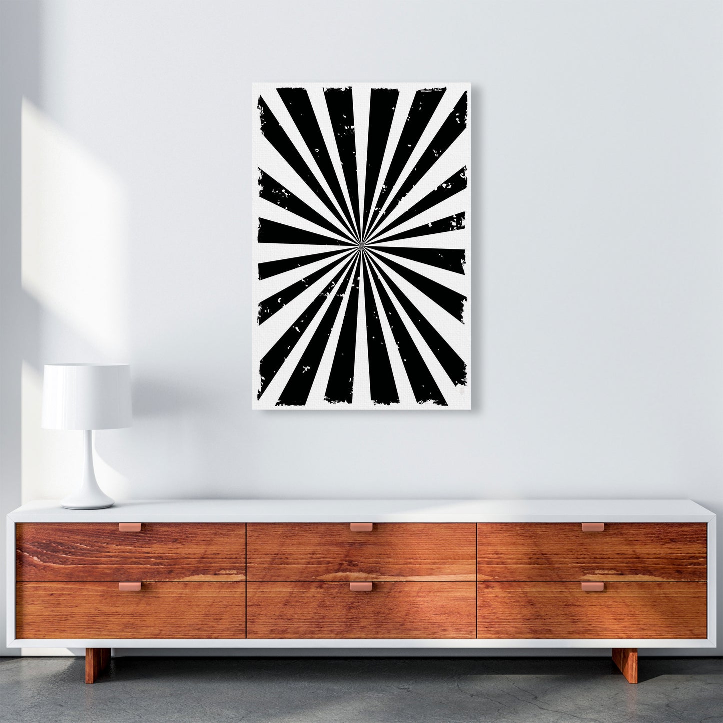 Black Sun Rays Art Print by Jason Stanley A1 Canvas