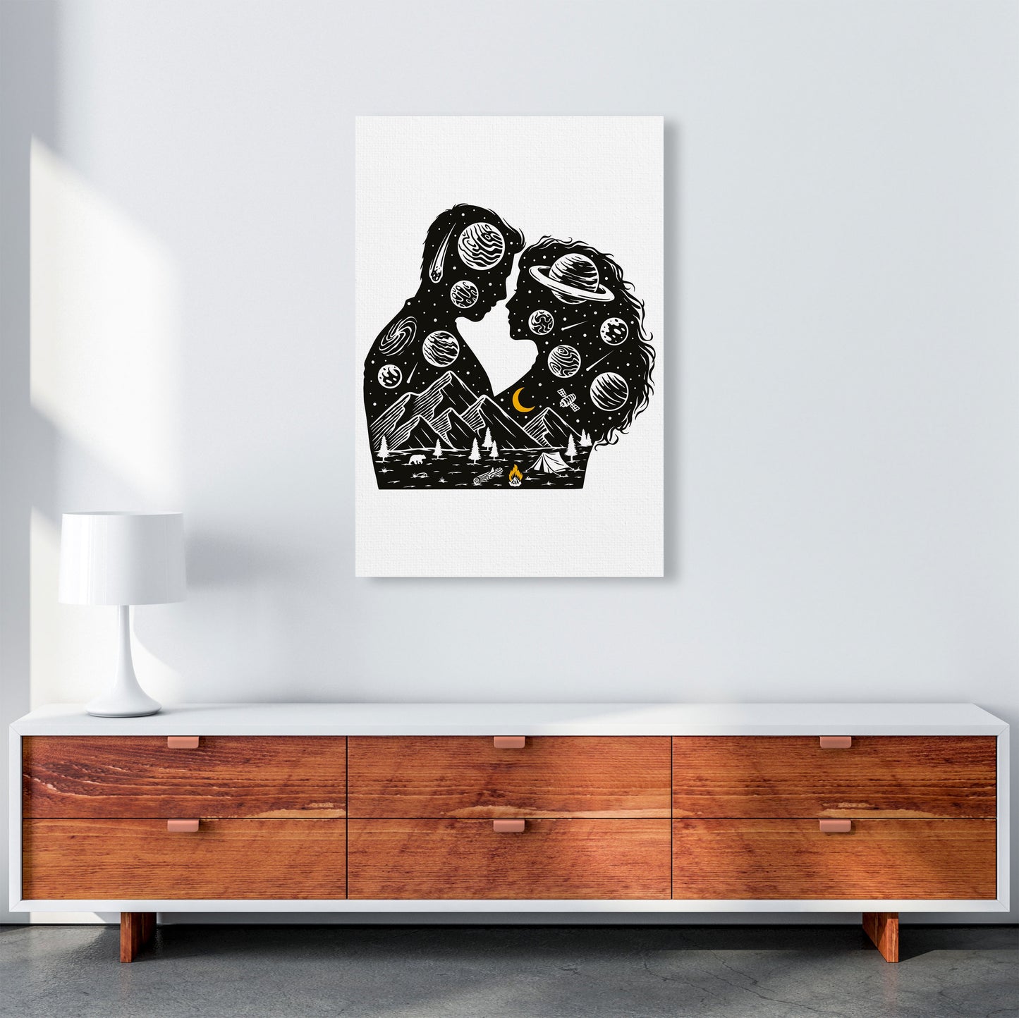 Galactic Love Art Print by Jason Stanley A1 Canvas