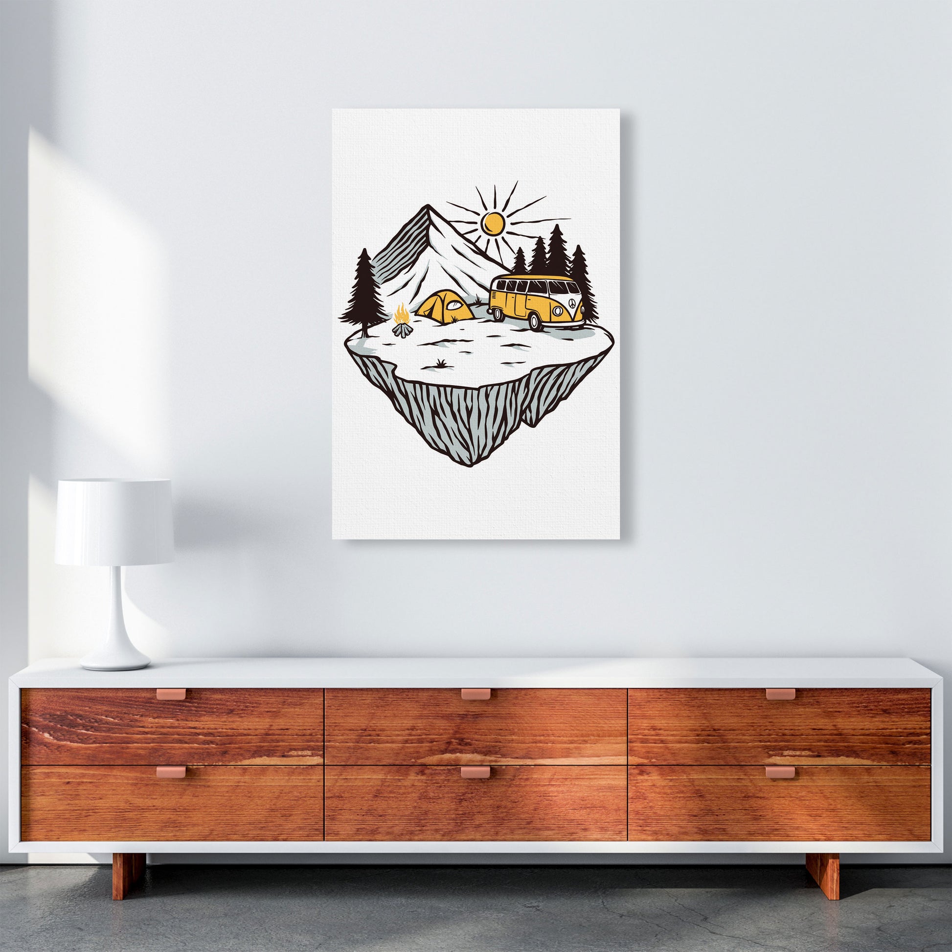 Camp Vibes Art Print by Jason Stanley A1 Canvas