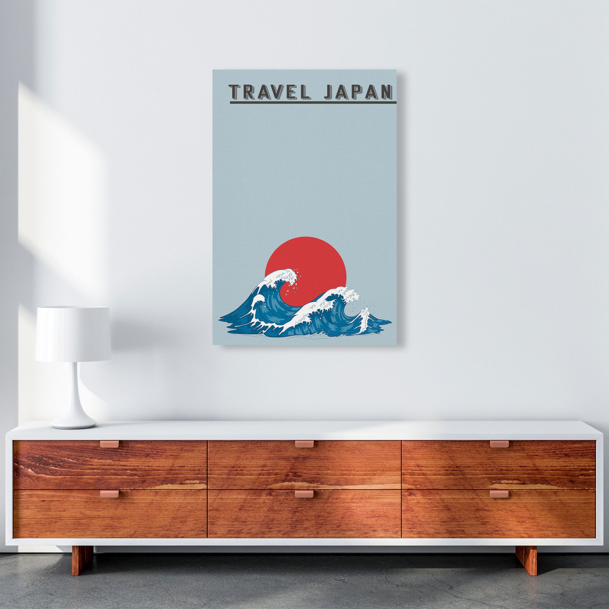 Japanese Waves Art Print by Jason Stanley A1 Canvas