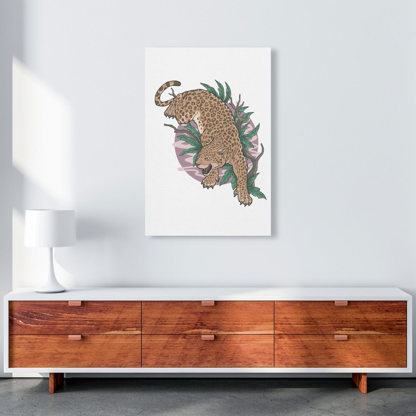 Wild Leopard Art Print by Jason Stanley A1 Canvas
