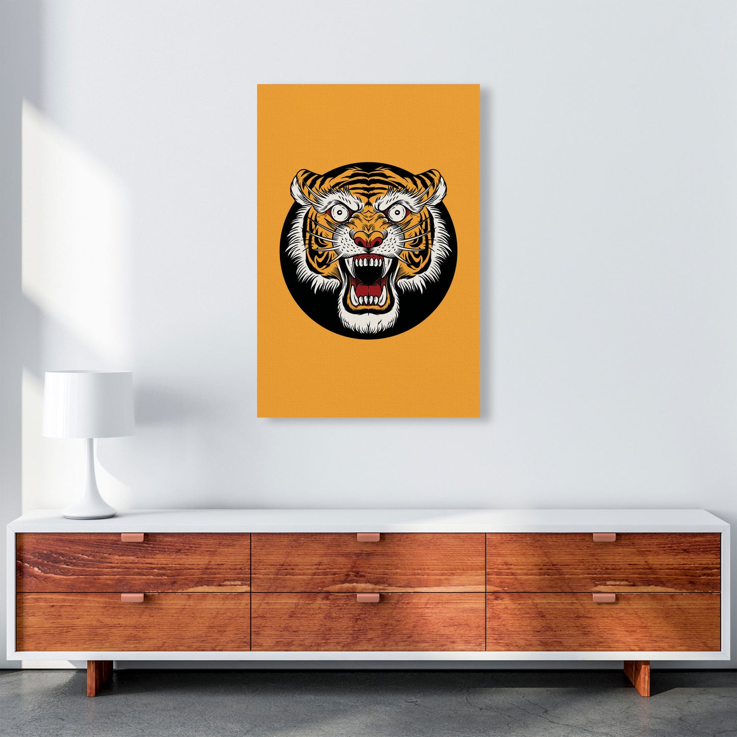 Vintage Tiger Art Print by Jason Stanley A1 Canvas