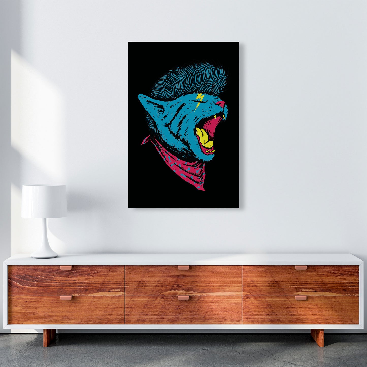 The Killer Cat Art Print by Jason Stanley A1 Canvas