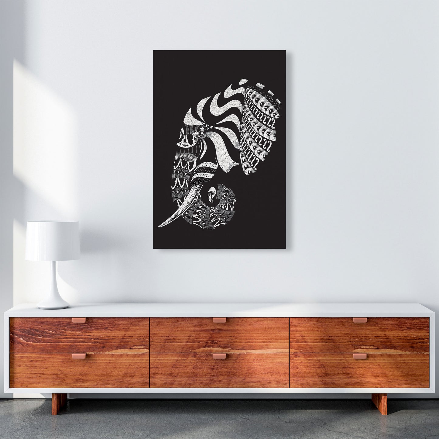 Ornate Elephant II Art Print by Jason Stanley A1 Canvas