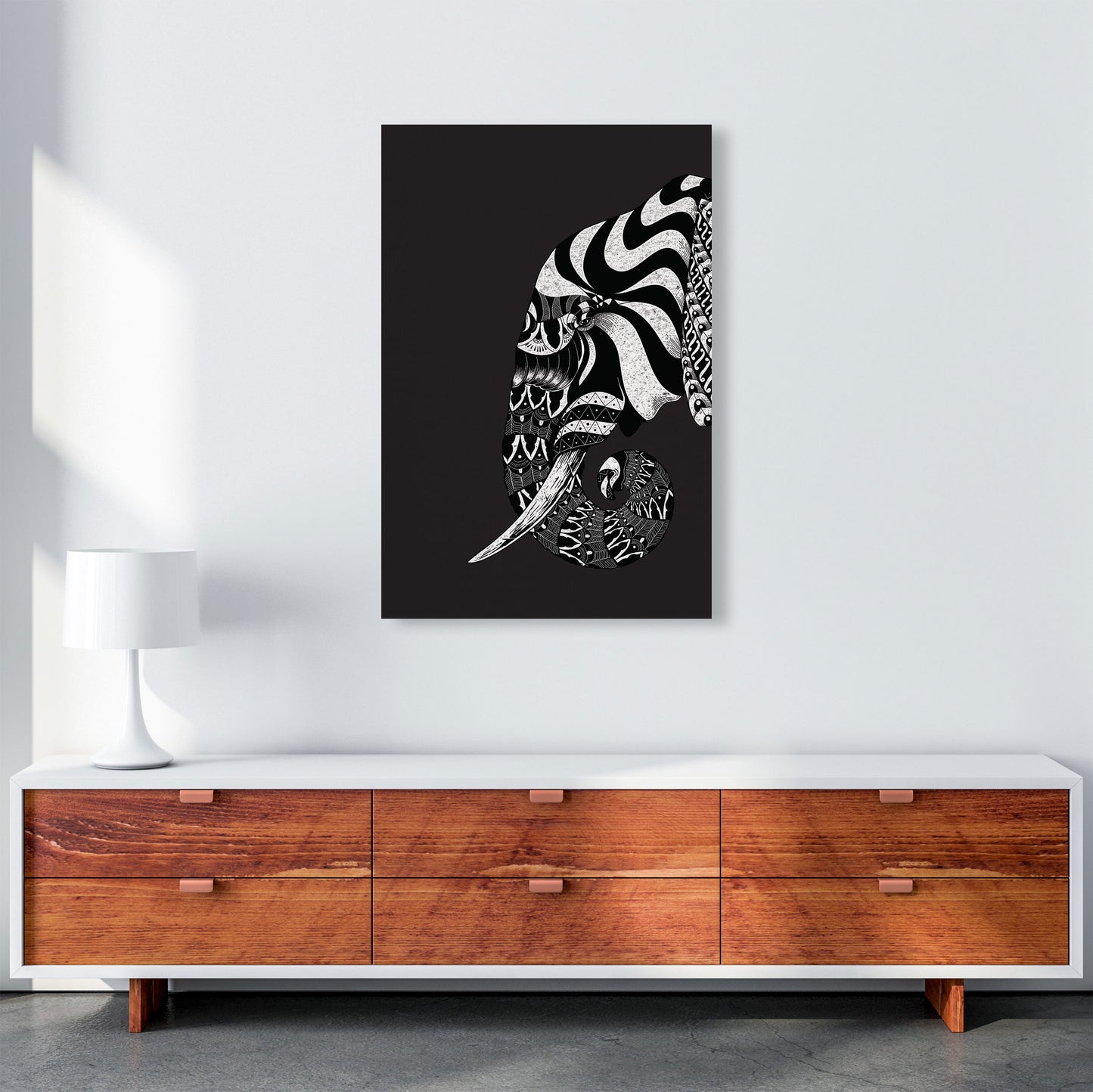 Ornate Elephant Art Print by Jason Stanley A1 Canvas