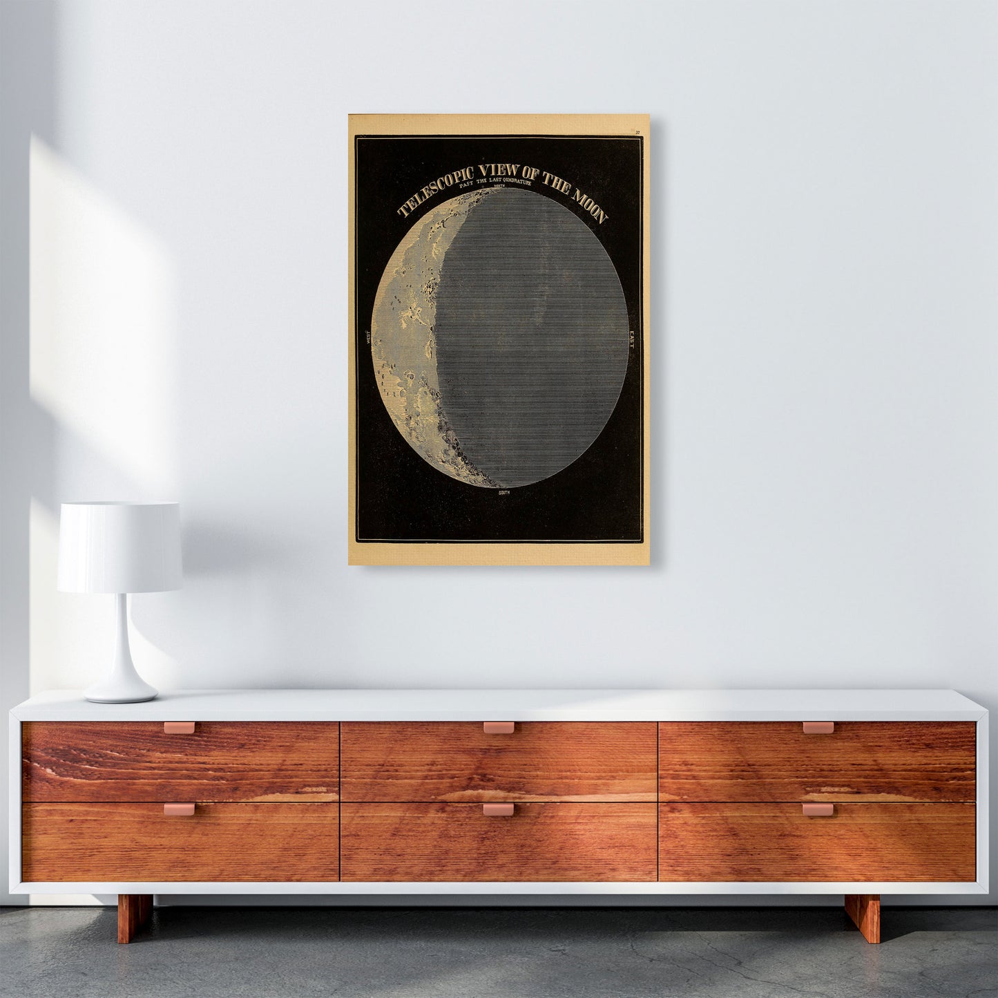 Telescopic View Of The Moon Art Print by Jason Stanley A1 Canvas