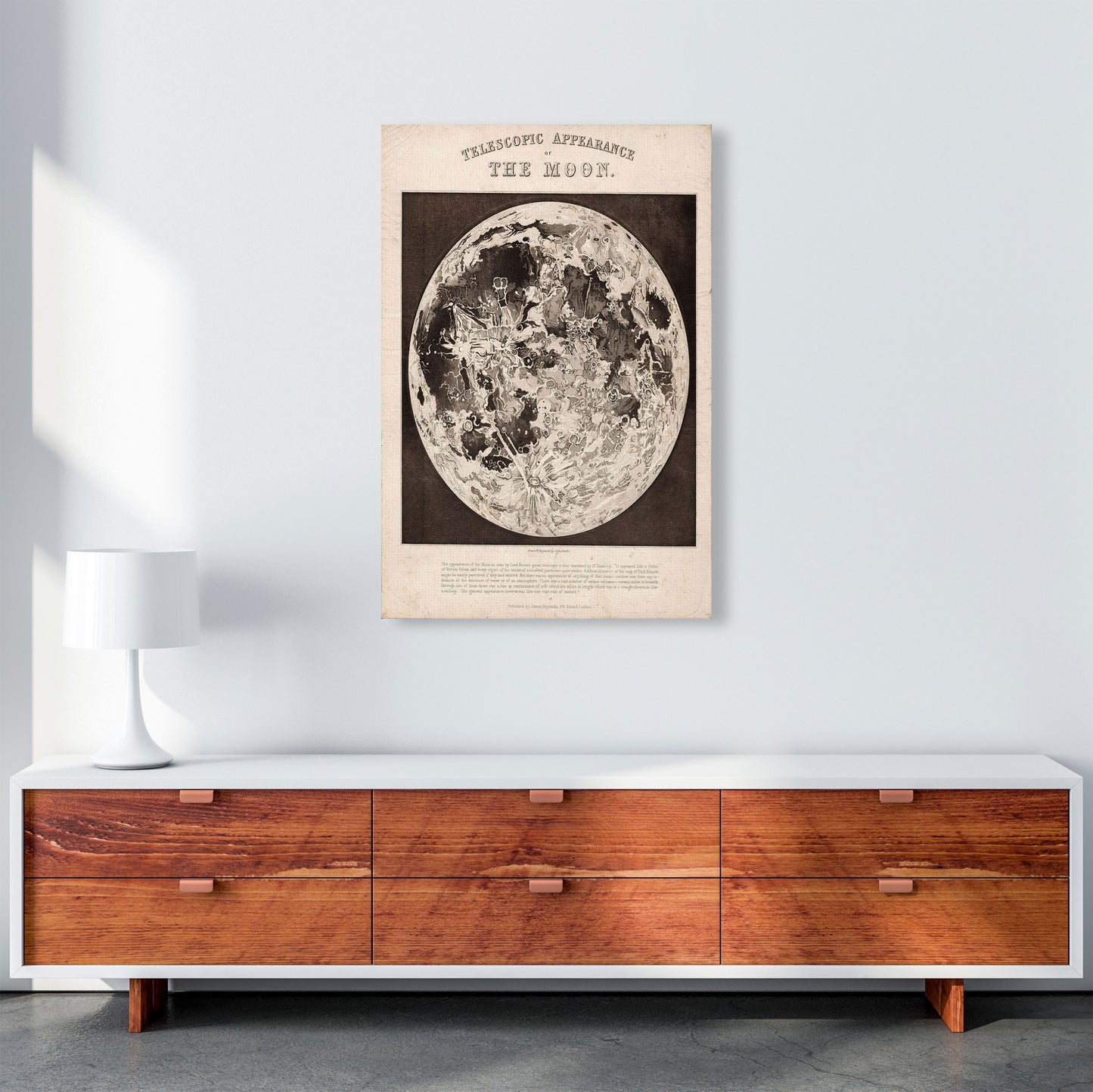 Telescopic Appearance Of The Moon Art Print by Jason Stanley A1 Canvas