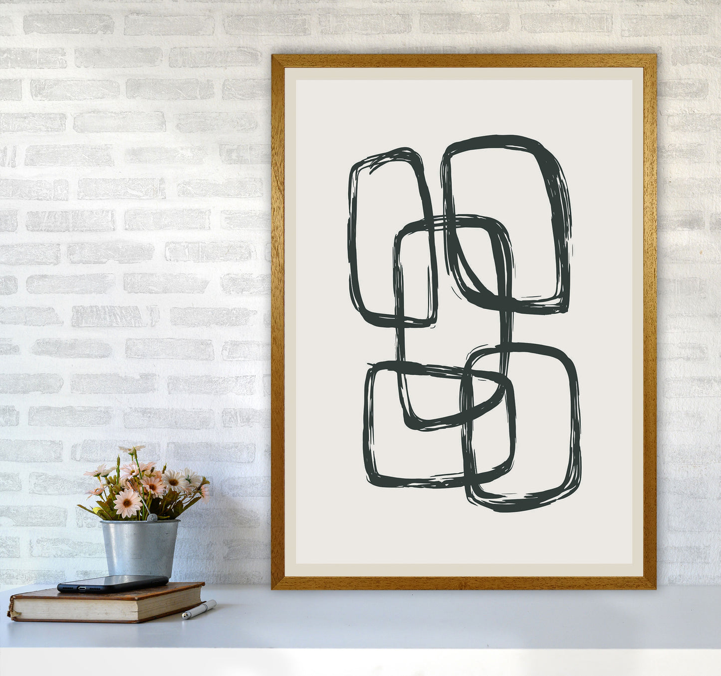 Modern Abstract Shapes 3 Art Print by Jason Stanley A1 Print Only