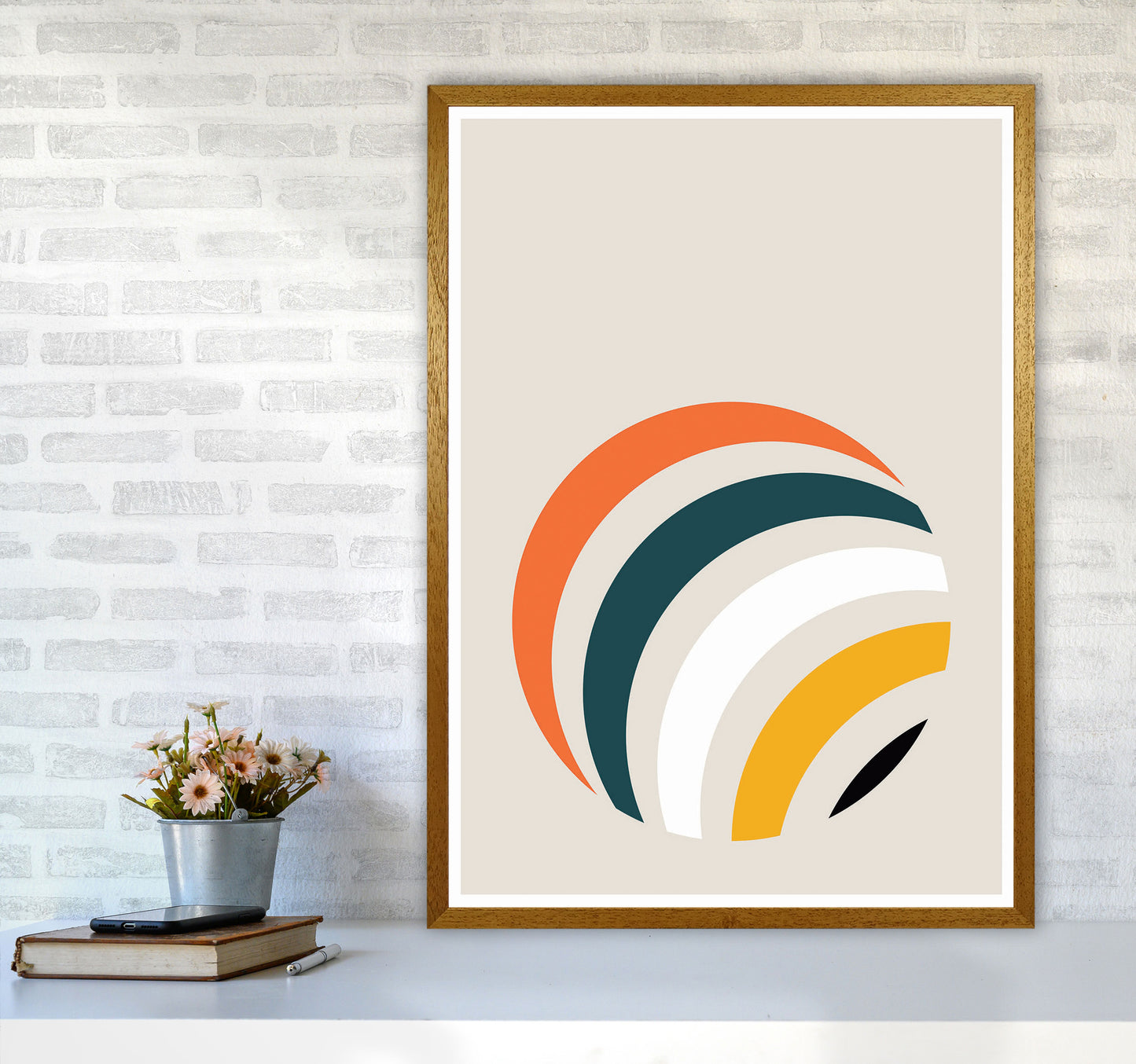 Retro Geometric Circle 1 Art Print by Jason Stanley A1 Print Only
