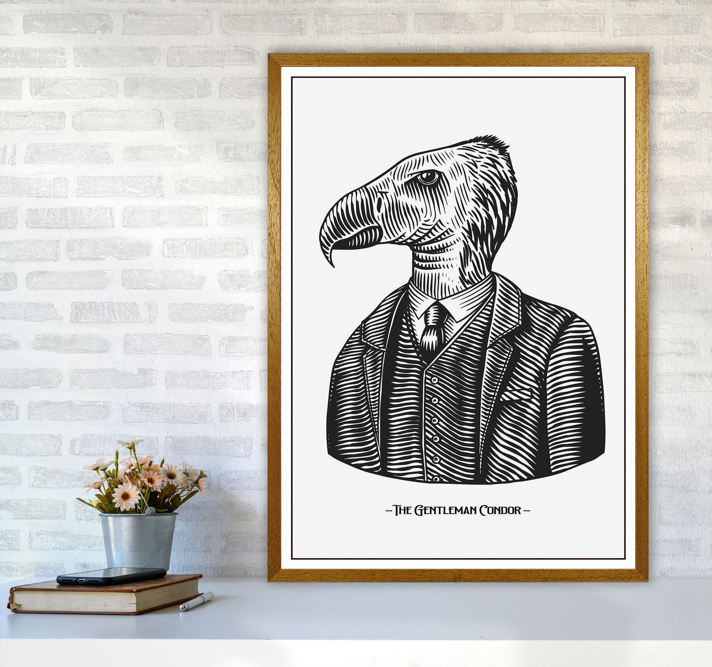 The Gentleman Condor Art Print by Jason Stanley A1 Print Only