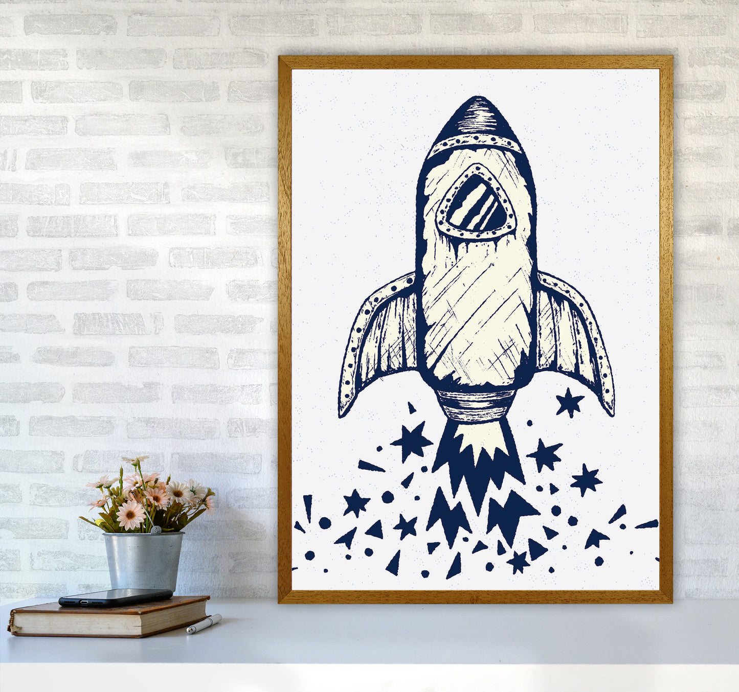 5-4-3-2-1-Blastoff Art Print by Jason Stanley A1 Print Only