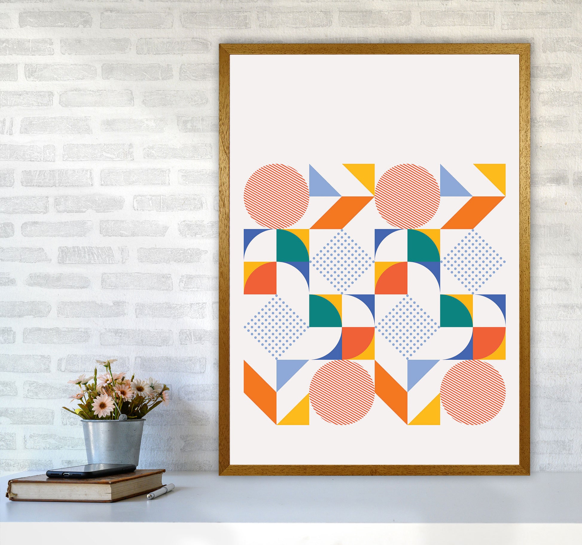 Retro Geometric 3 Art Print by Jason Stanley A1 Print Only