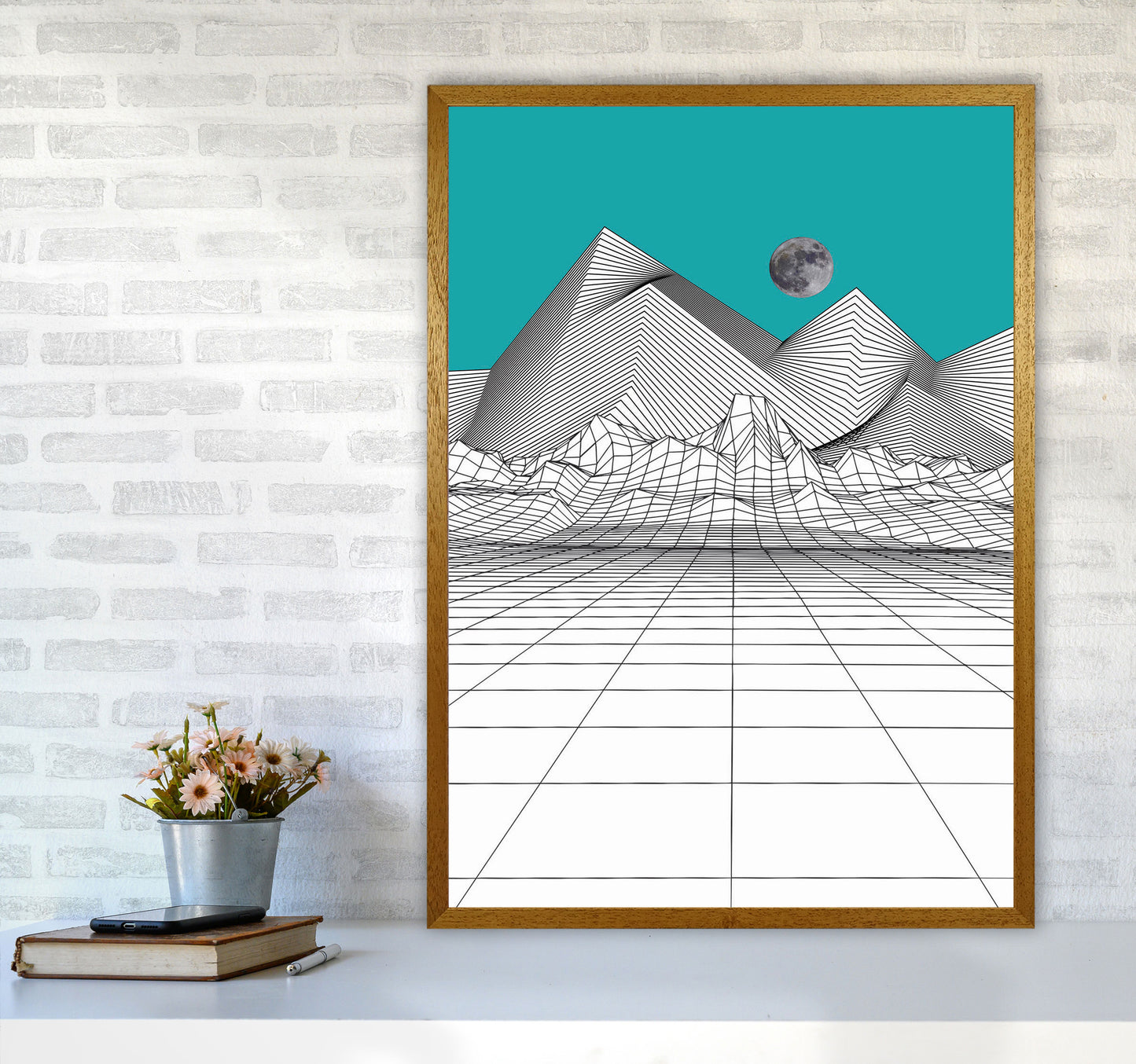 White Moon Rise Art Print by Jason Stanley A1 Print Only