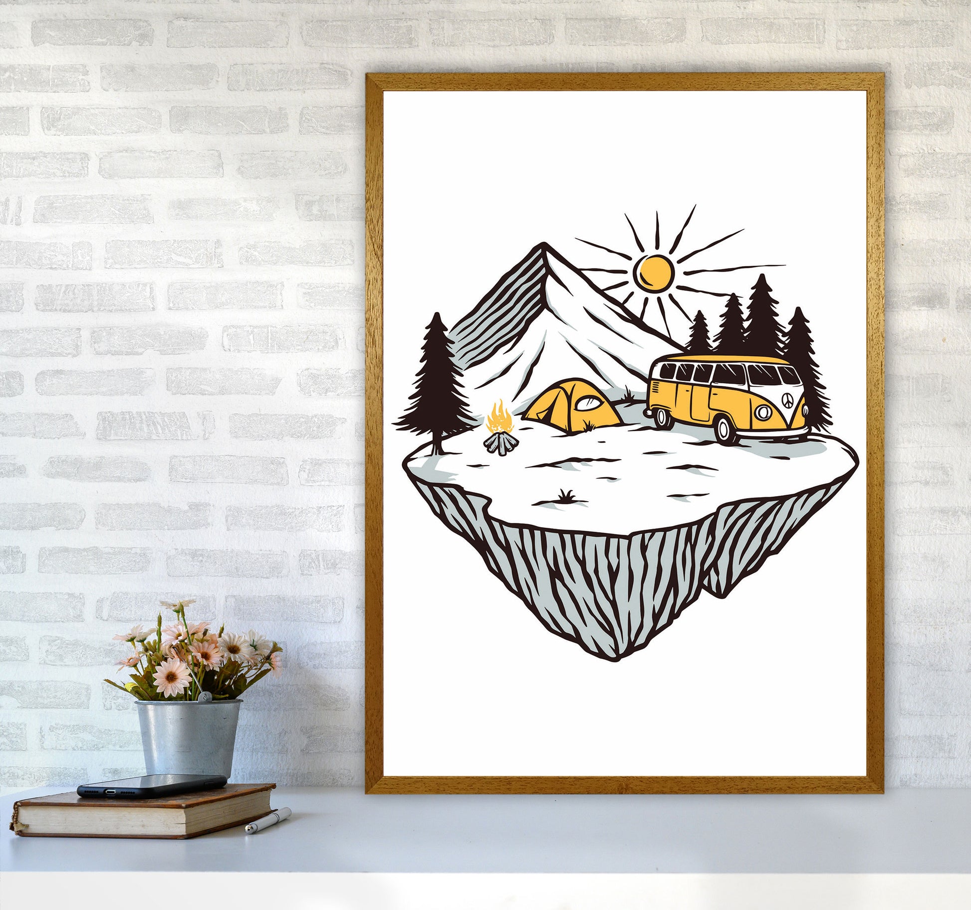 Camp Vibes Art Print by Jason Stanley A1 Print Only
