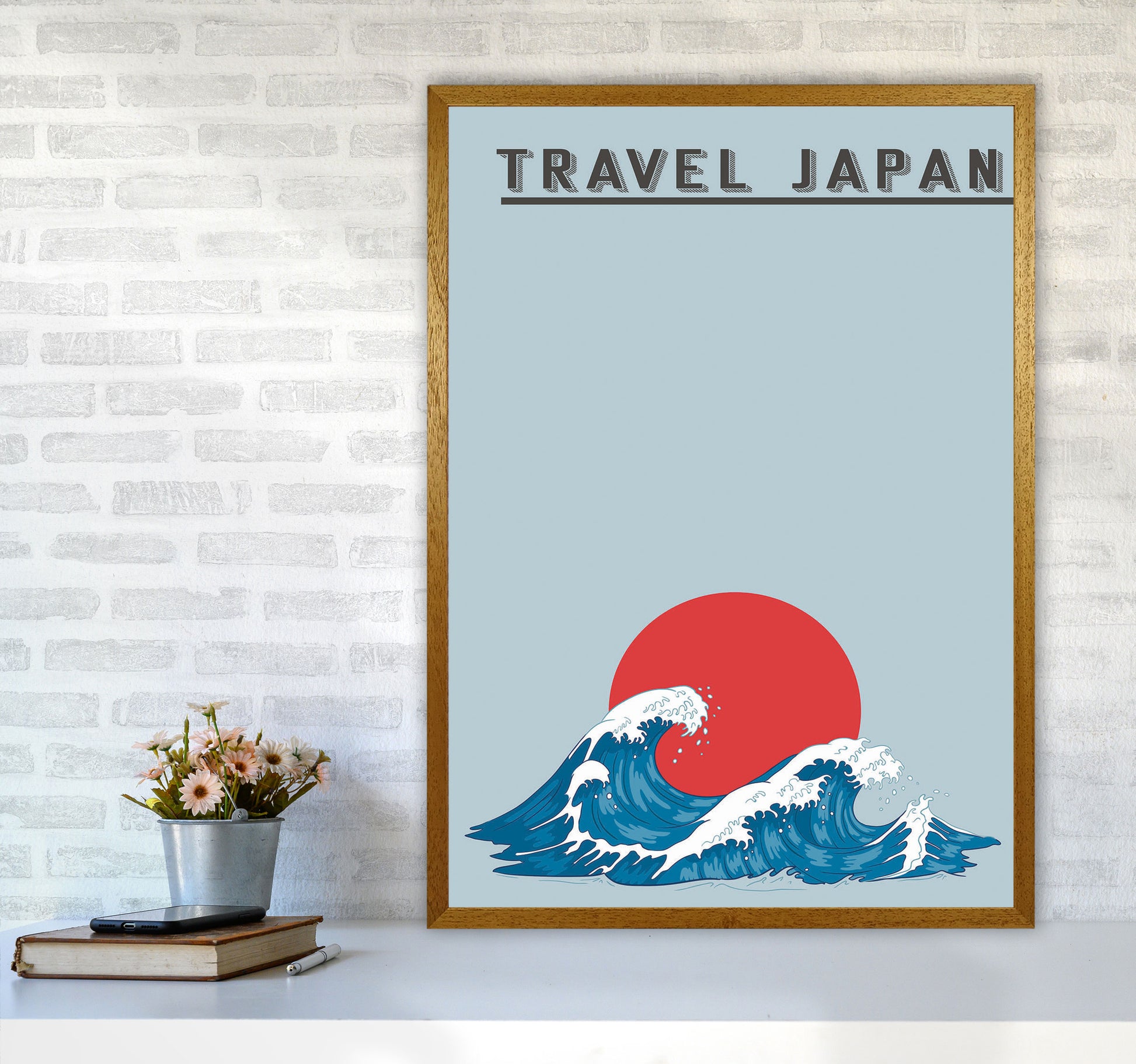 Japanese Waves Art Print by Jason Stanley A1 Print Only