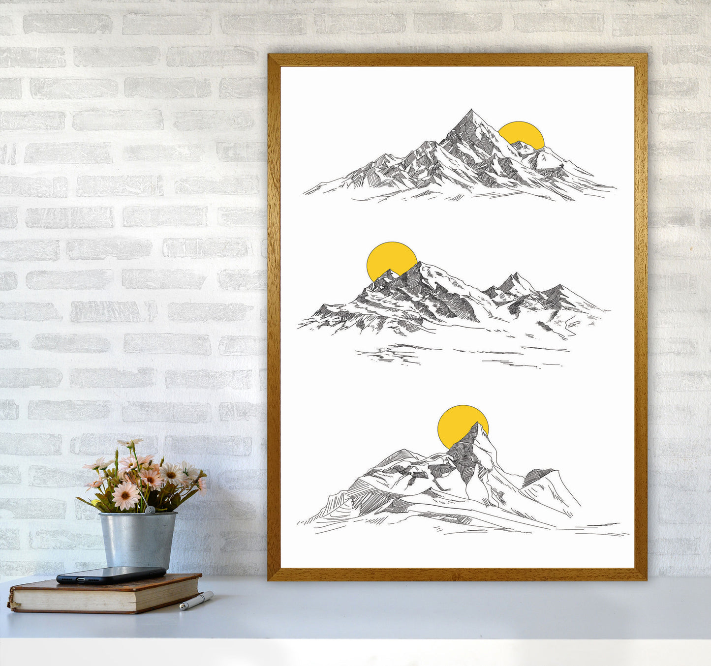 Sunny Mountains Art Print by Jason Stanley A1 Print Only